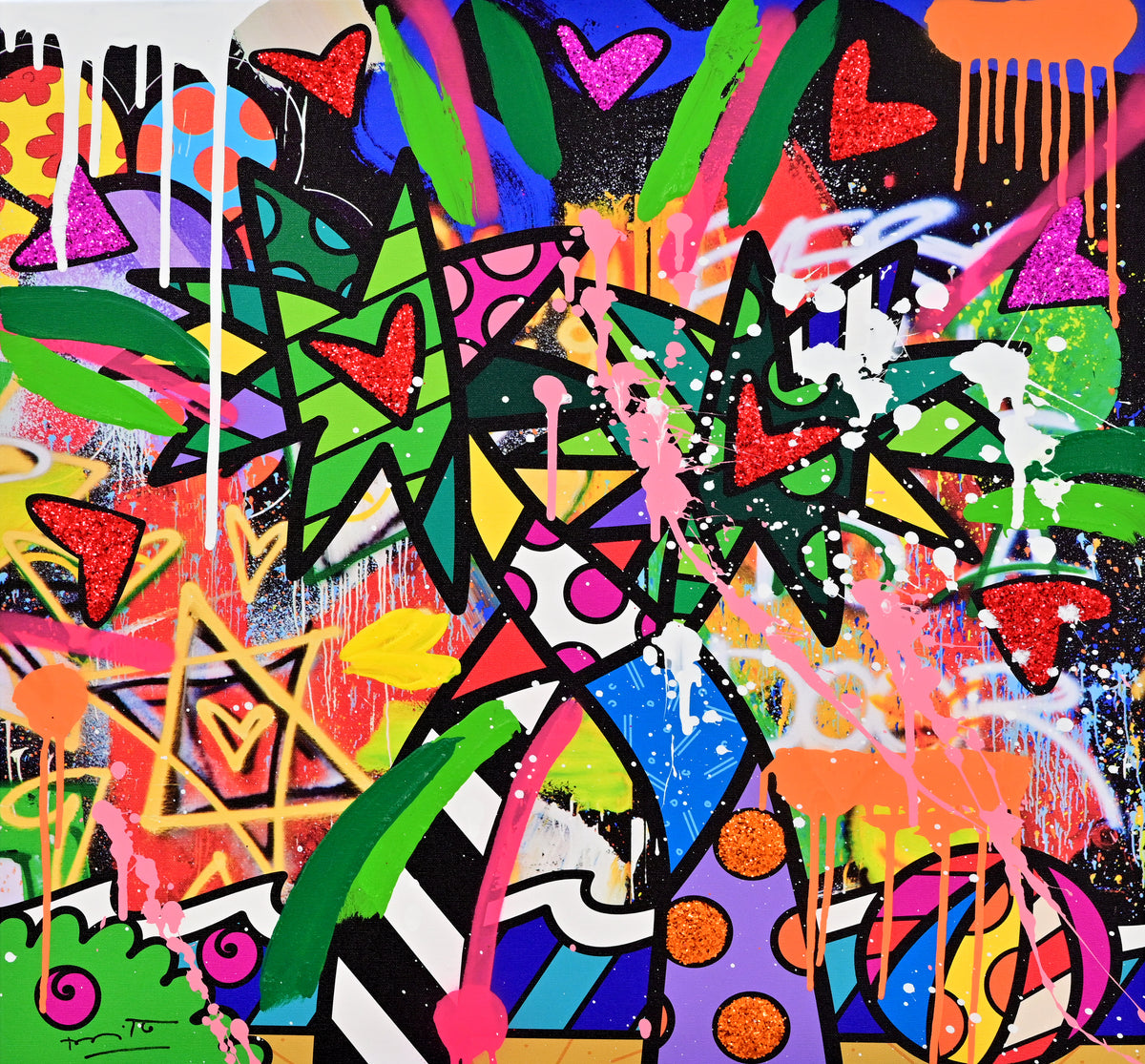 Miami Vibes - Mixed Media Original