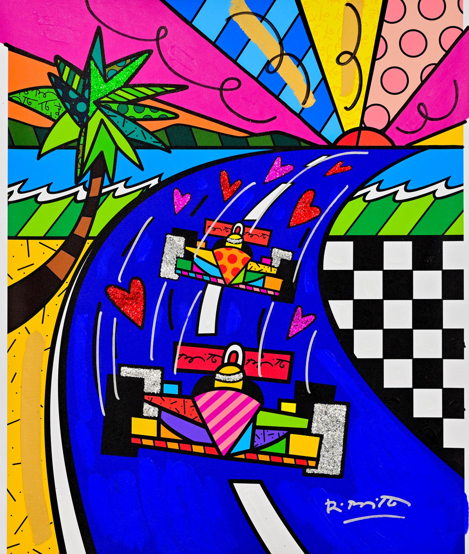 Miami Grand Prix - Mixed Media Original