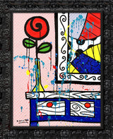 FLOWER ON THE TABLE - Mixed Media Original