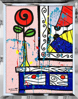 FLOWER ON THE TABLE - Mixed Media Original