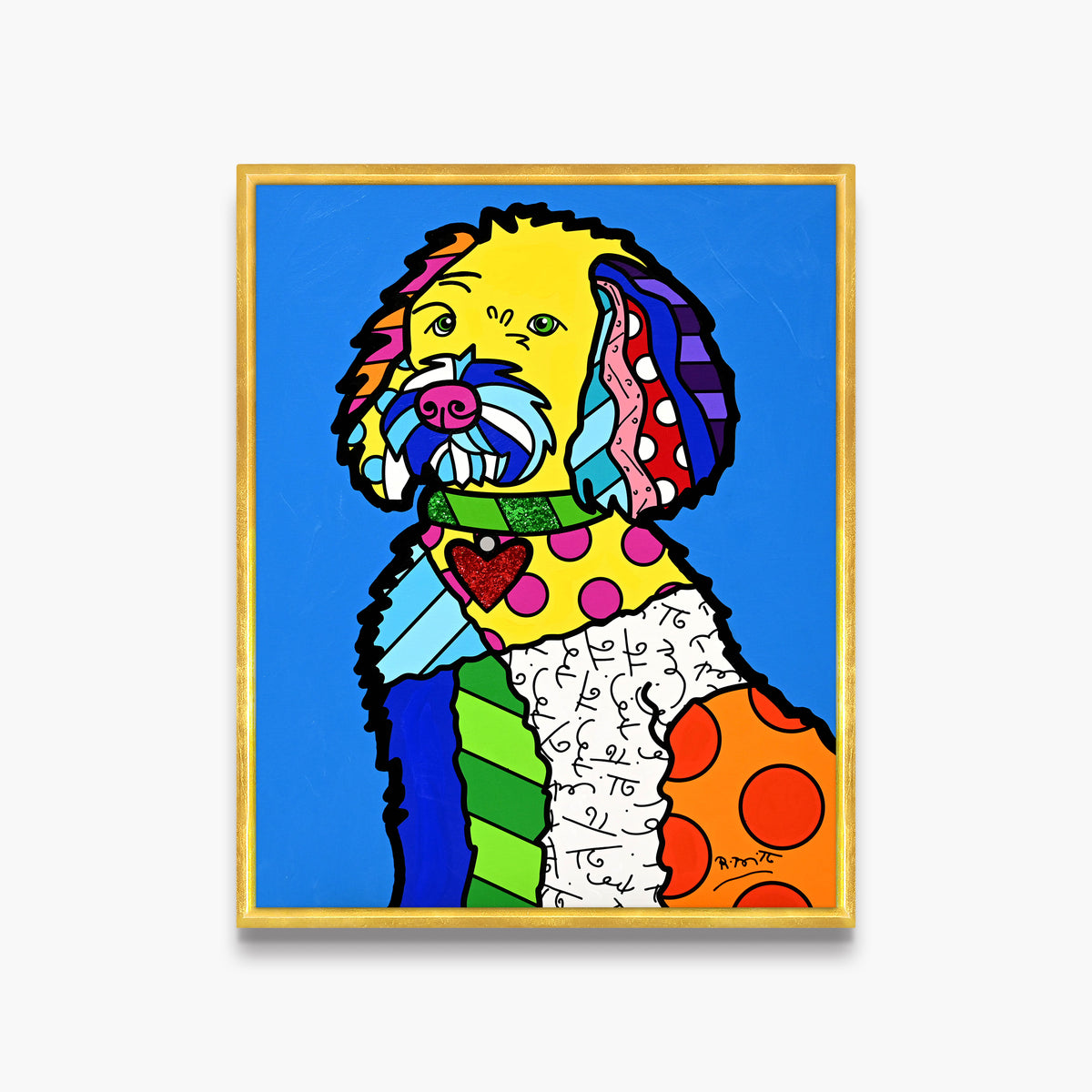 Golden Doodle - Mixed Media Original