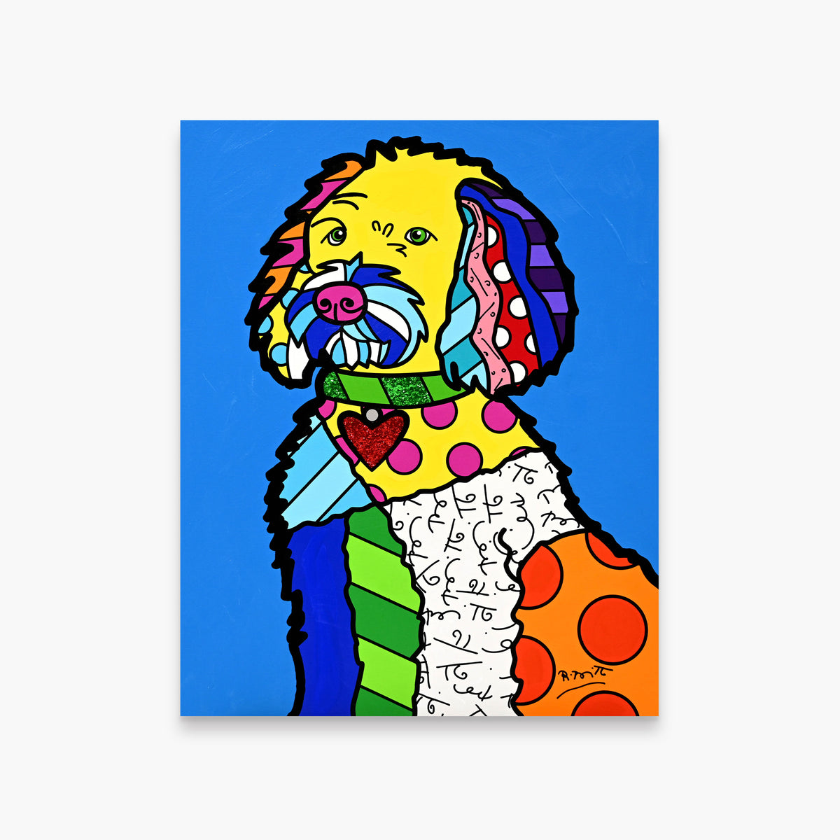 Golden Doodle - Mixed Media Original