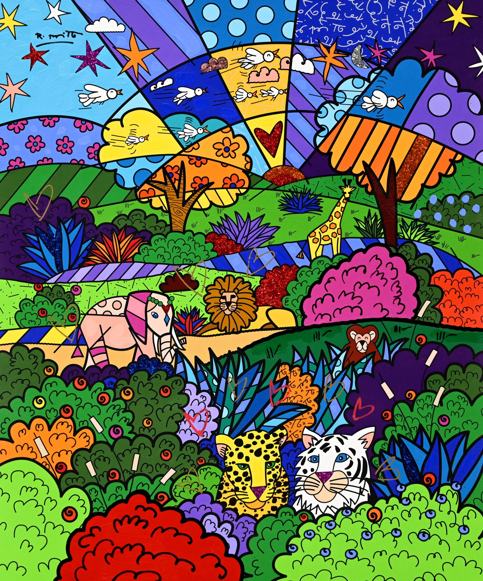 Safari Adventure - Mixed Media Original