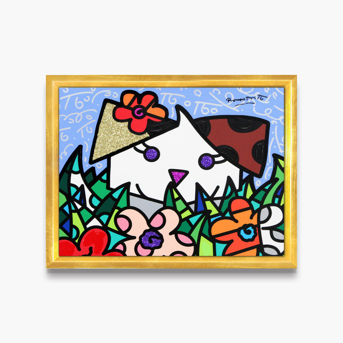 Spring Puppy - Mixed Media Original