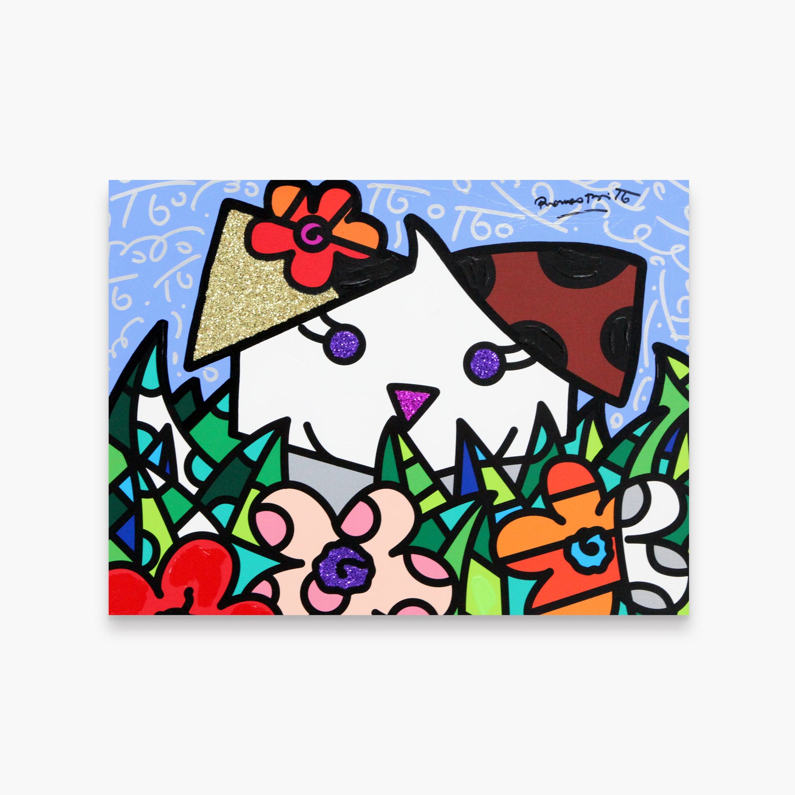 Spring Puppy - Mixed Media Original