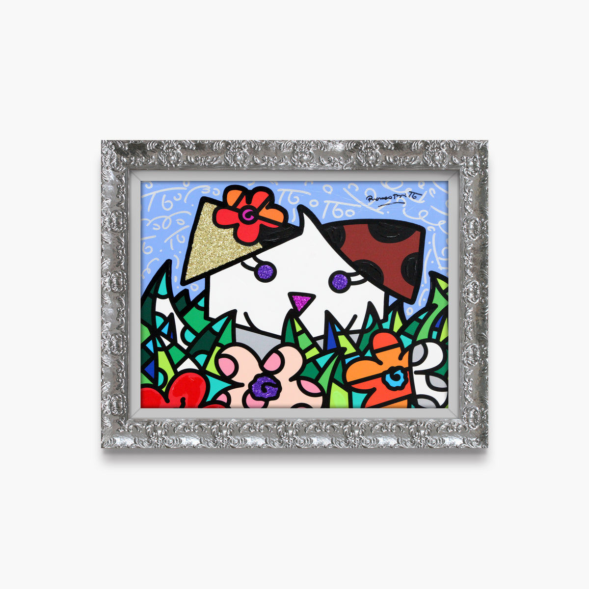 Spring Puppy - Mixed Media Original