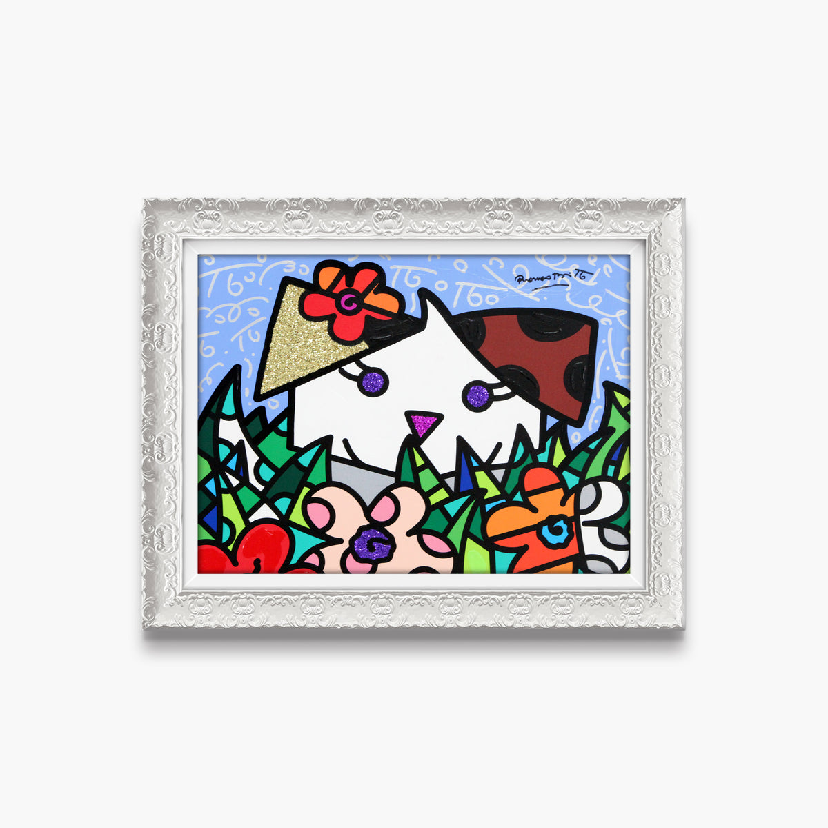 Spring Puppy - Mixed Media Original
