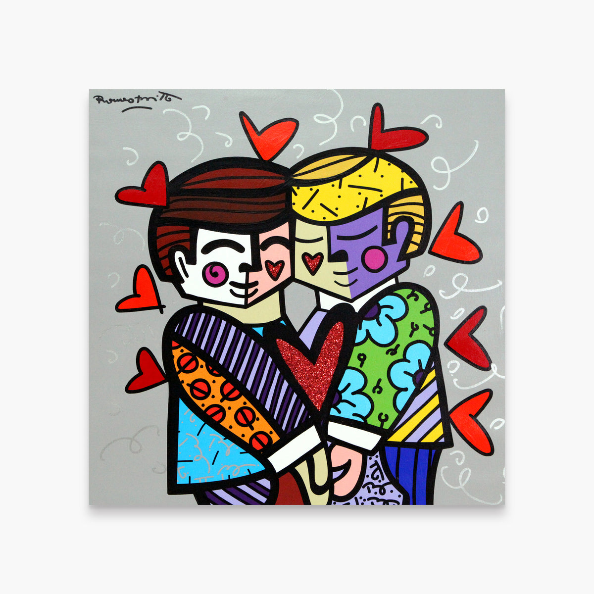 Best Friends - Mixed Media Original