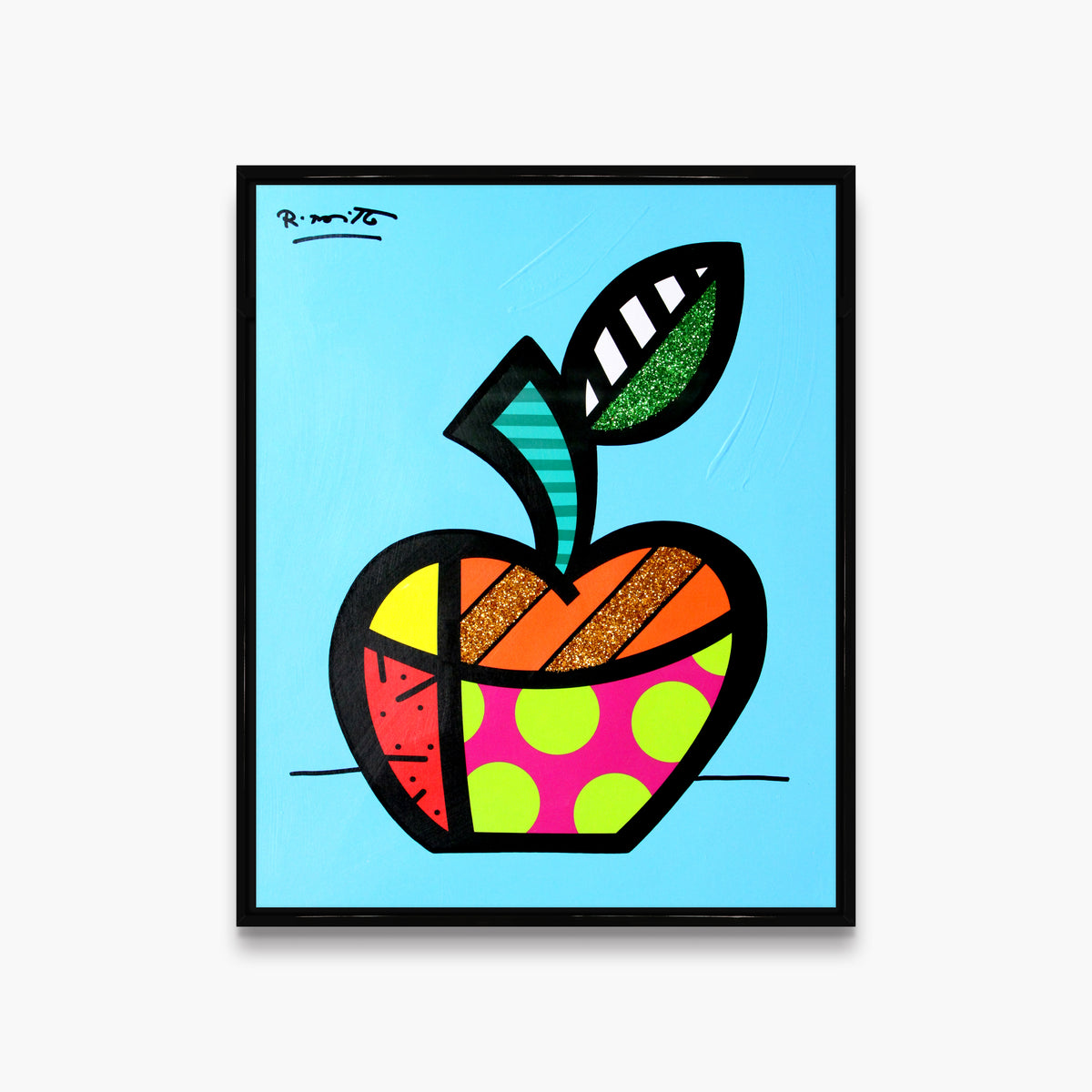 Blue Apple - Mixed Media Original