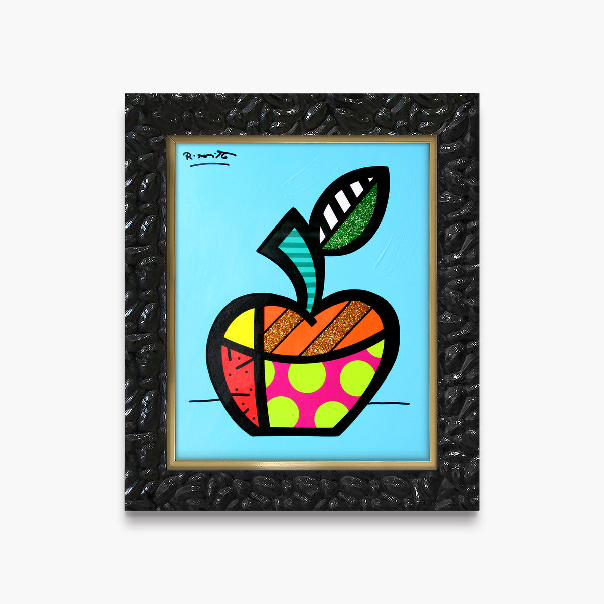 Blue Apple - Mixed Media Original