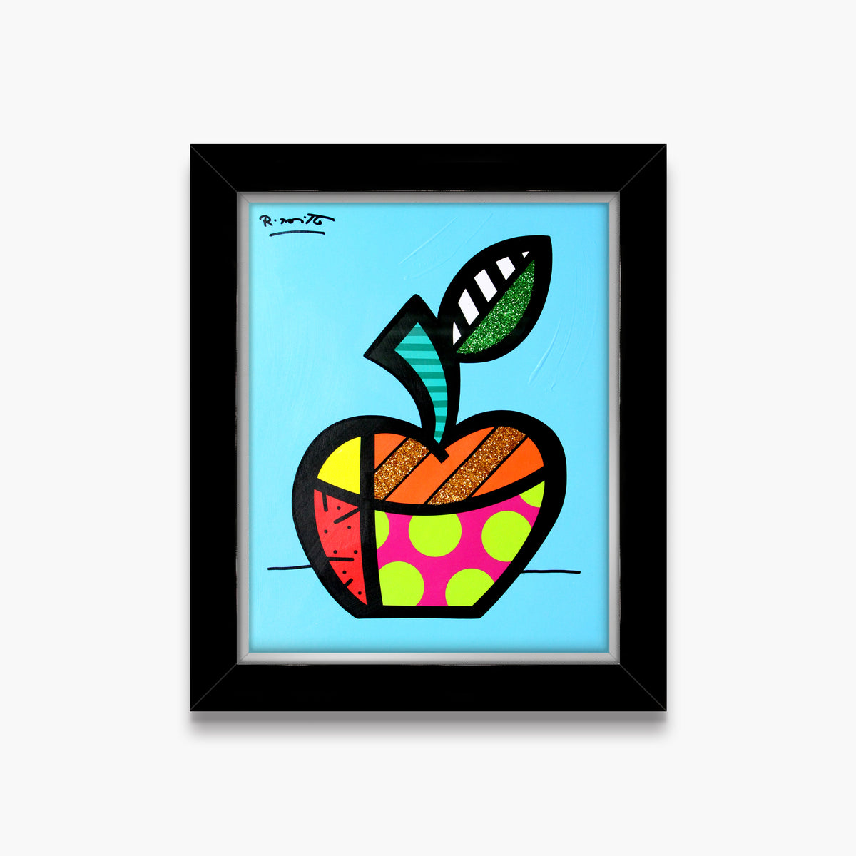 Blue Apple - Mixed Media Original