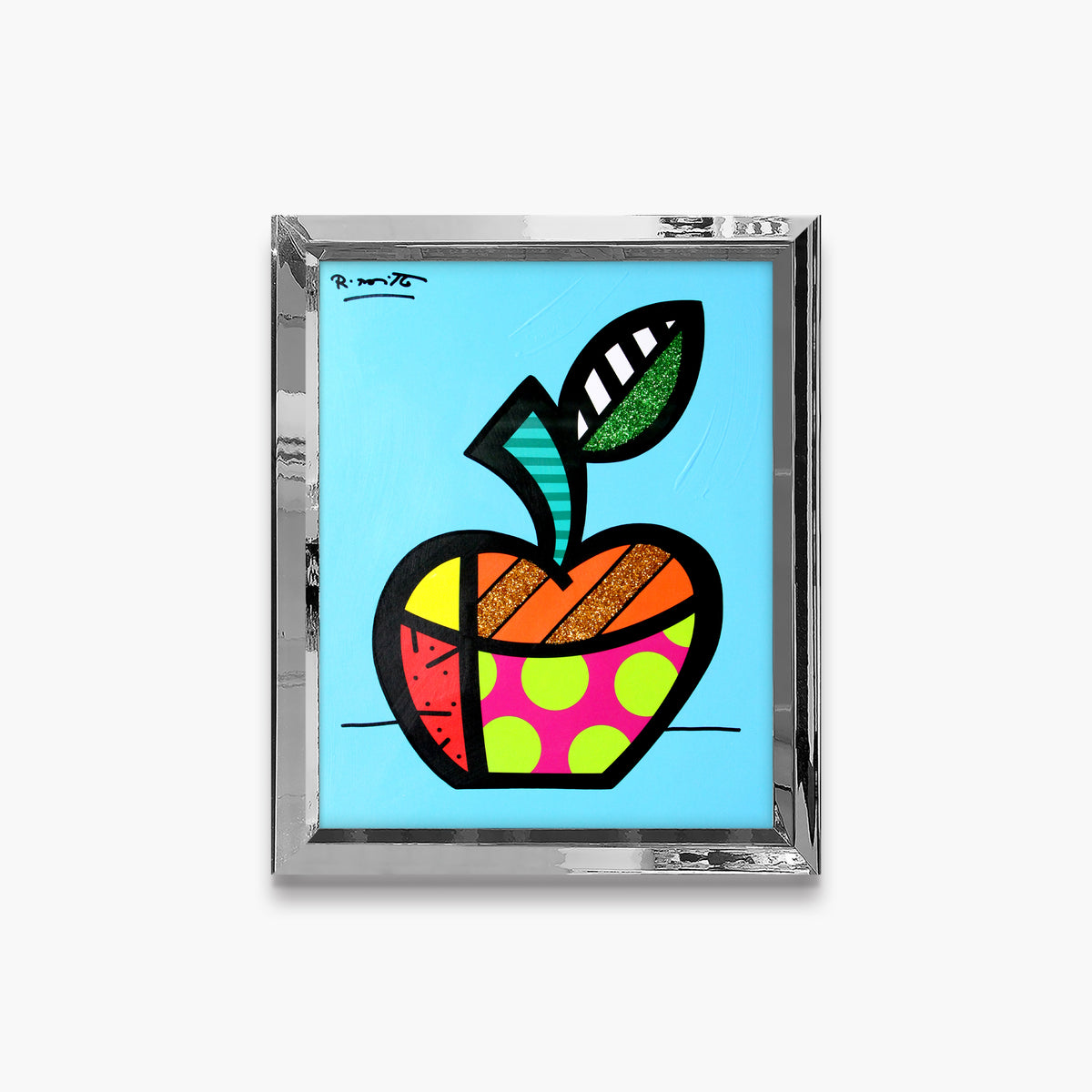 Blue Apple - Mixed Media Original