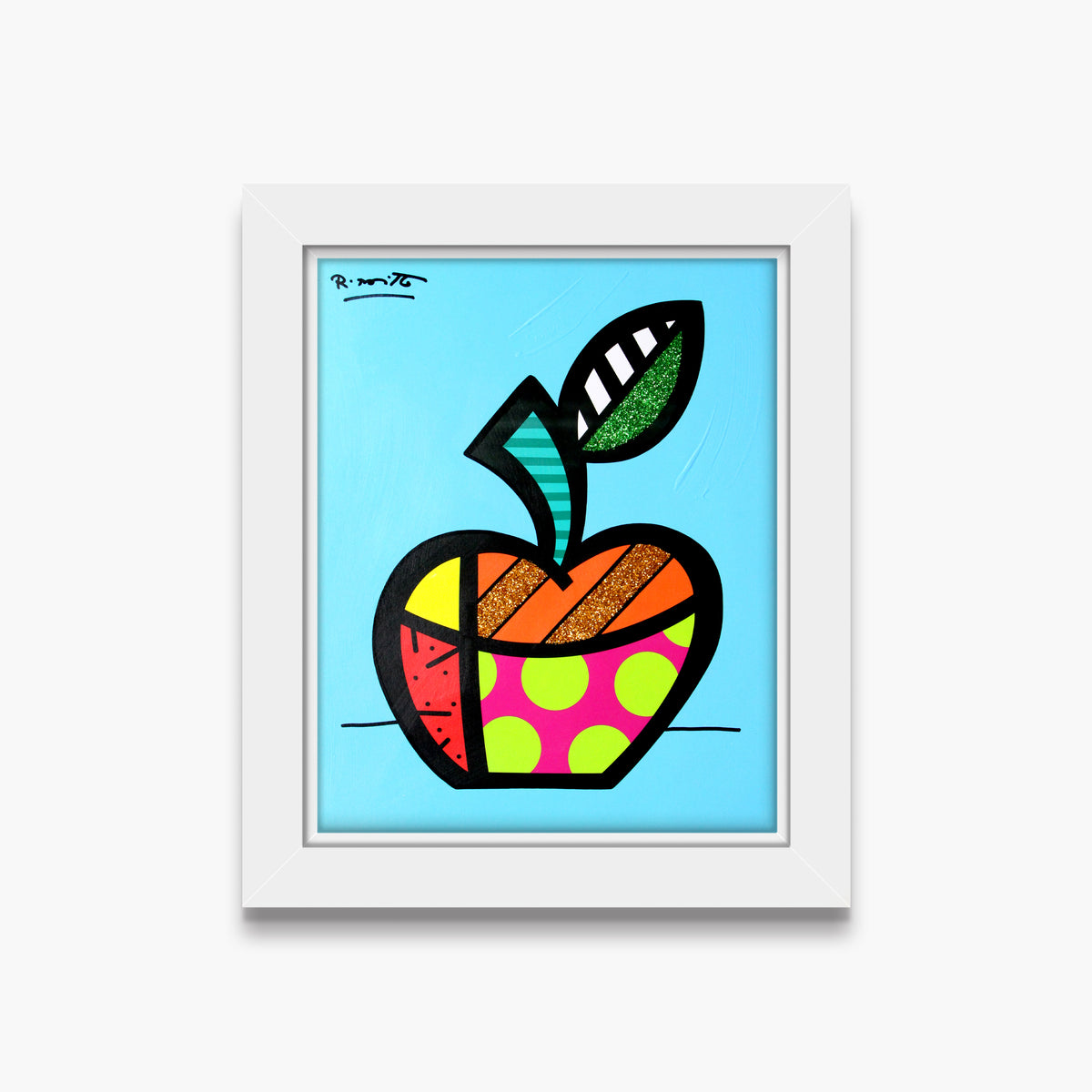 Blue Apple - Mixed Media Original