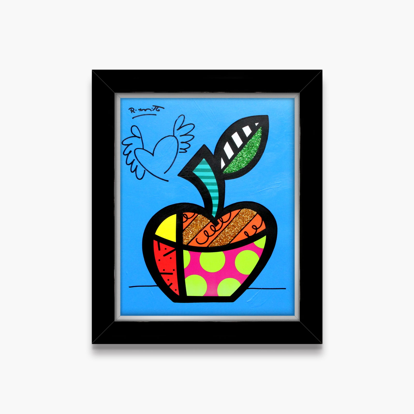 Blue Apple - Mixed Media Original