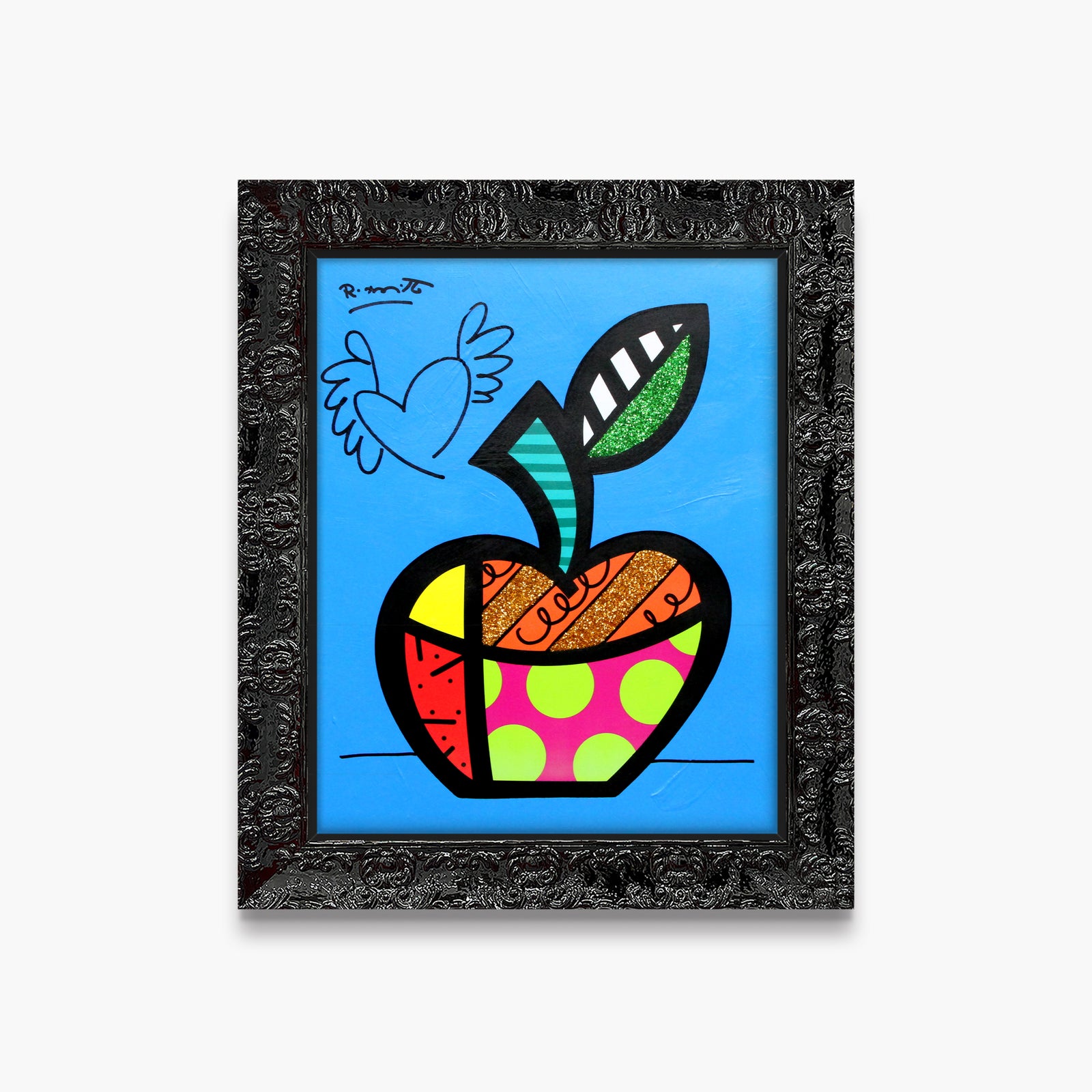 Blue Apple - Mixed Media Original
