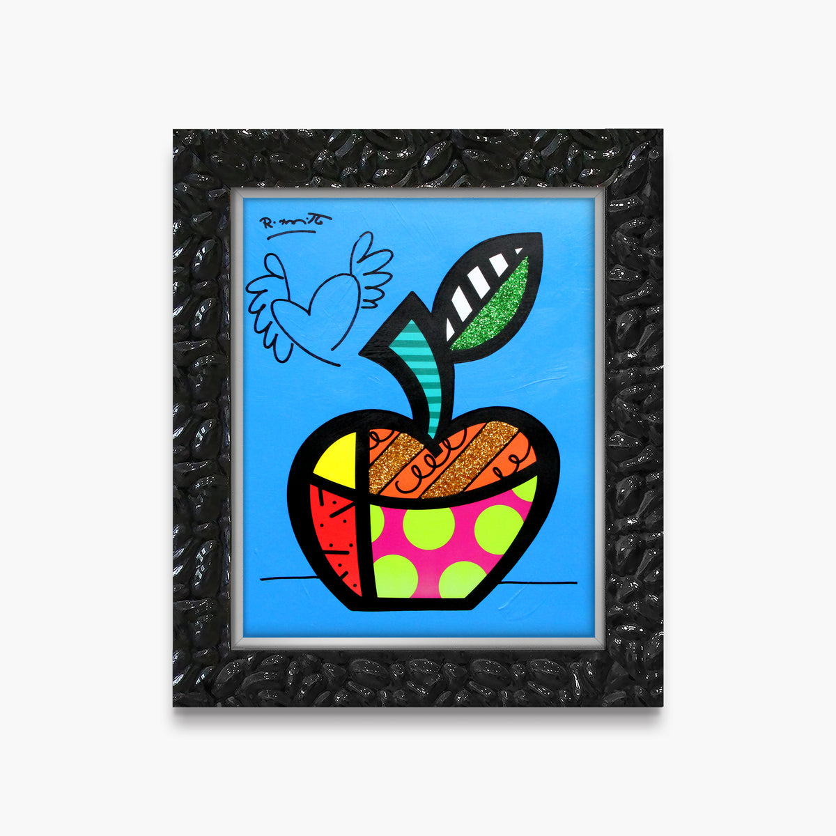 Blue Apple - Mixed Media Original