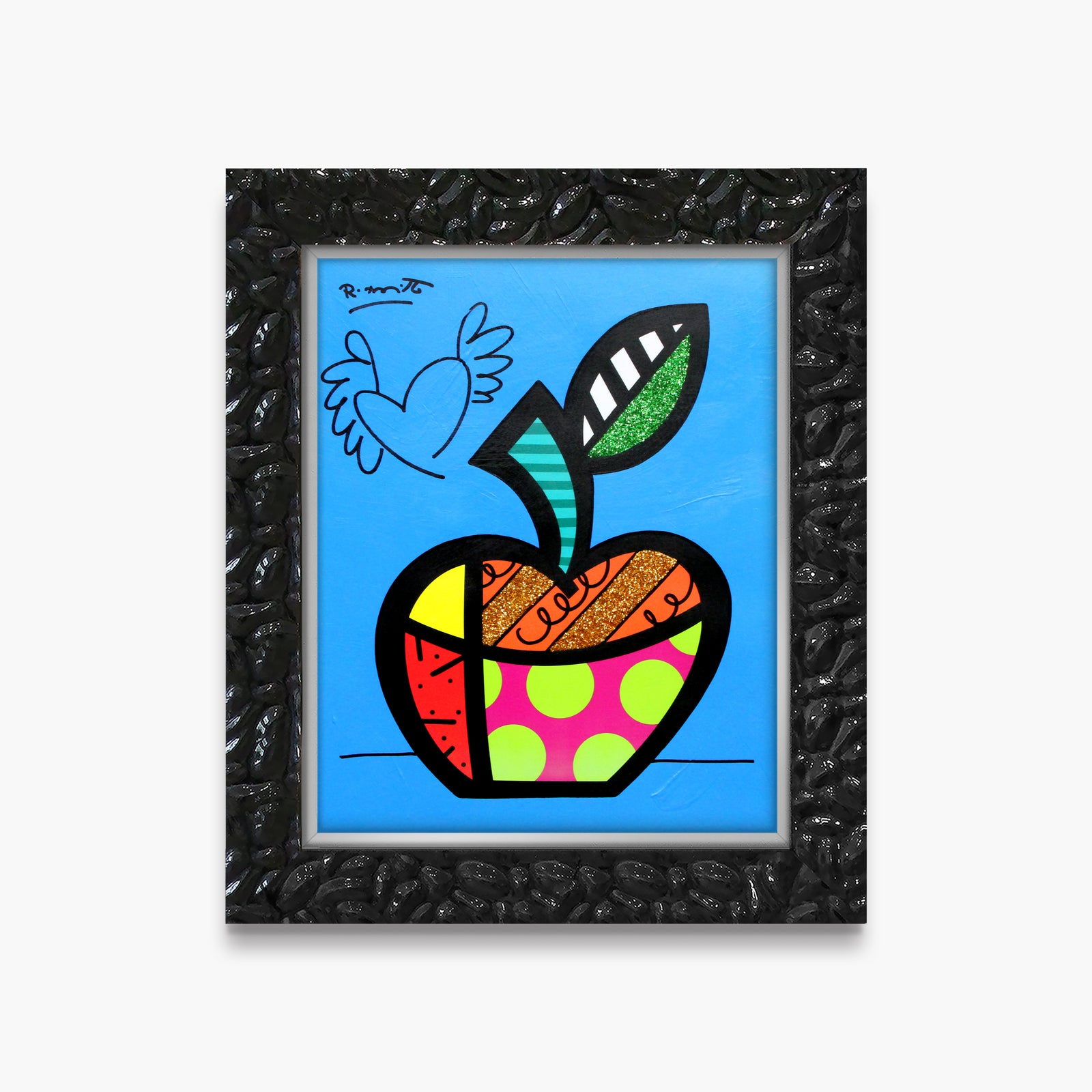Blue Apple - Mixed Media Original