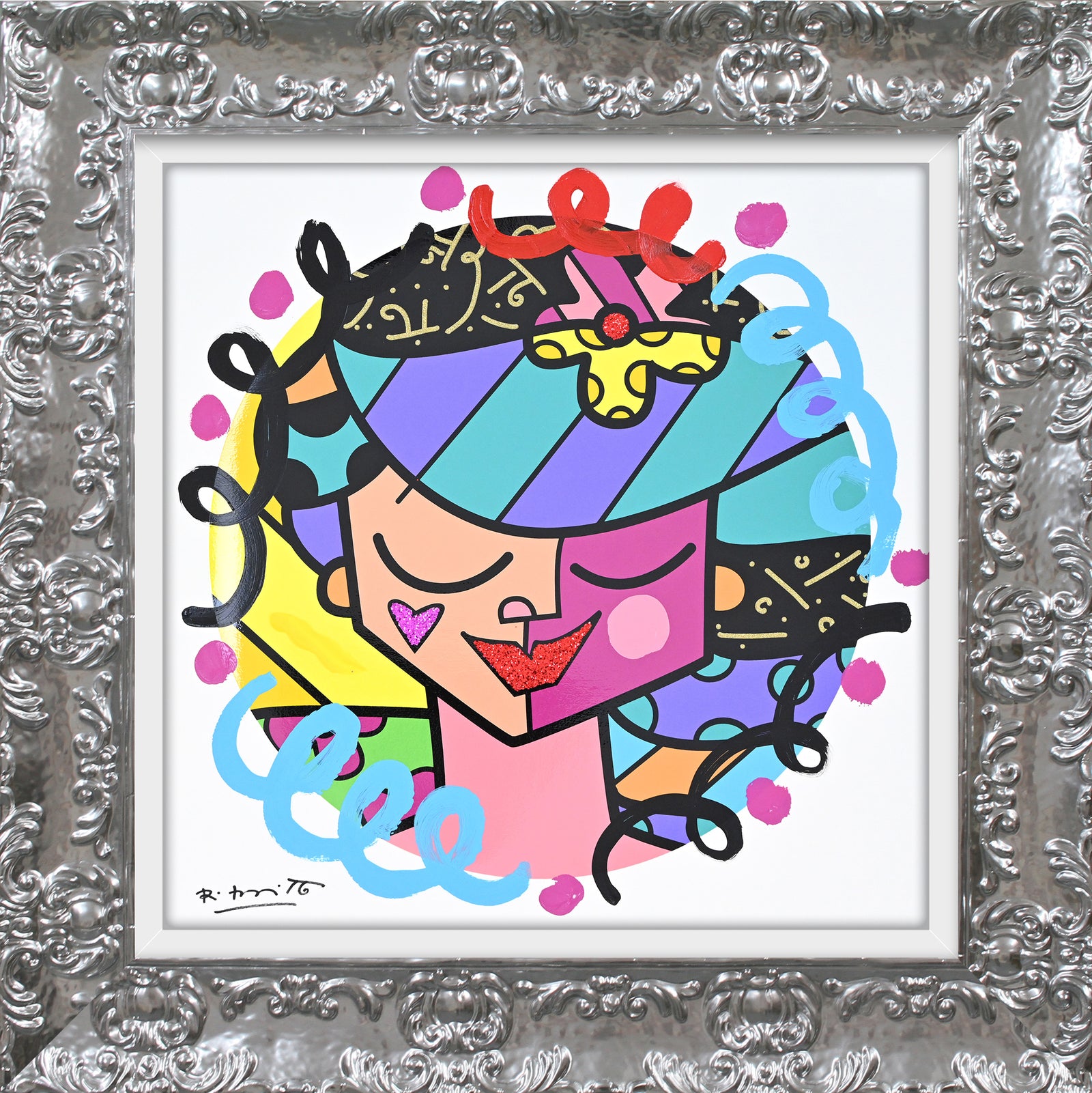 Pink Face - Mixed Media Original