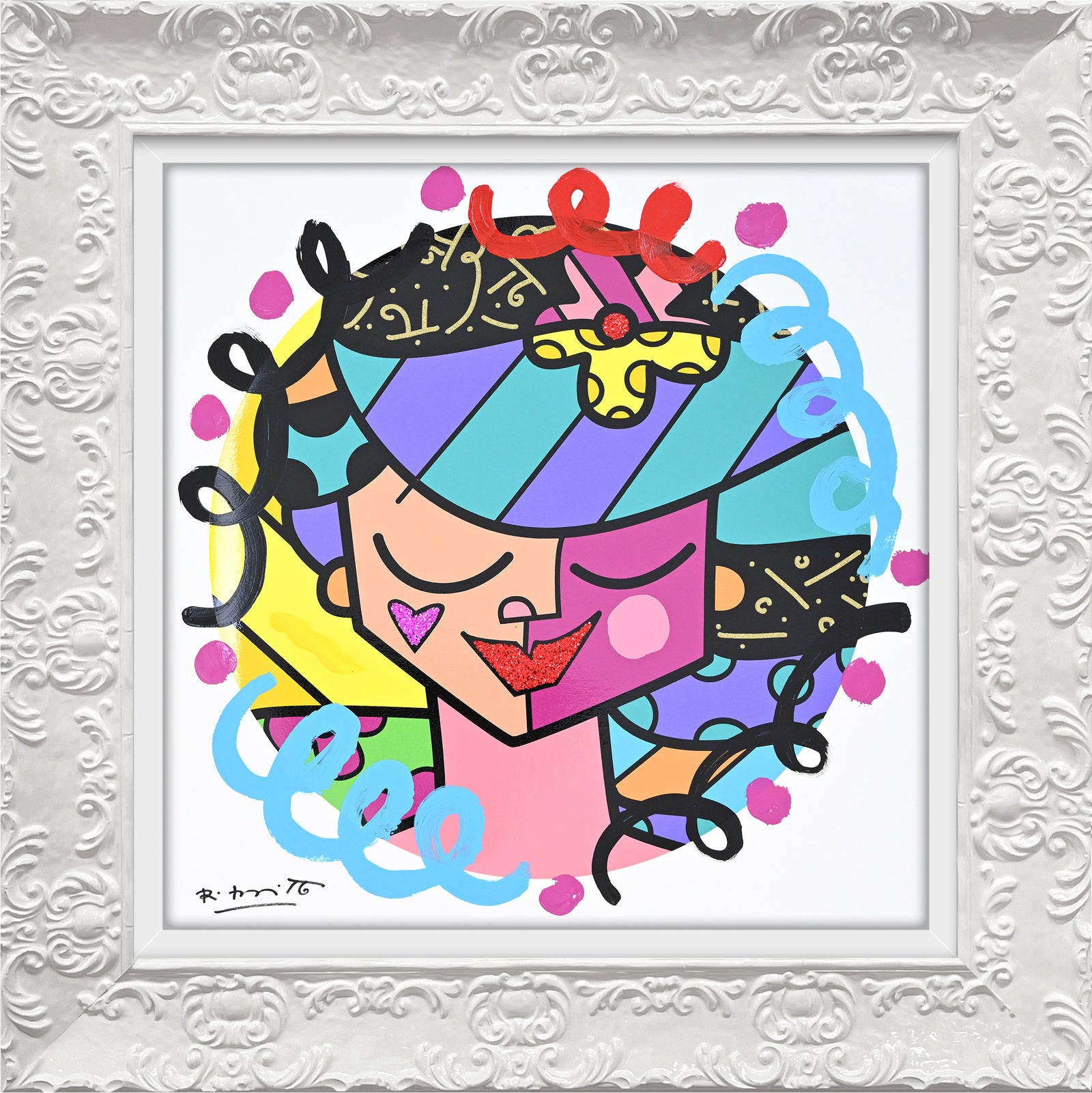 Pink Face - Mixed Media Original