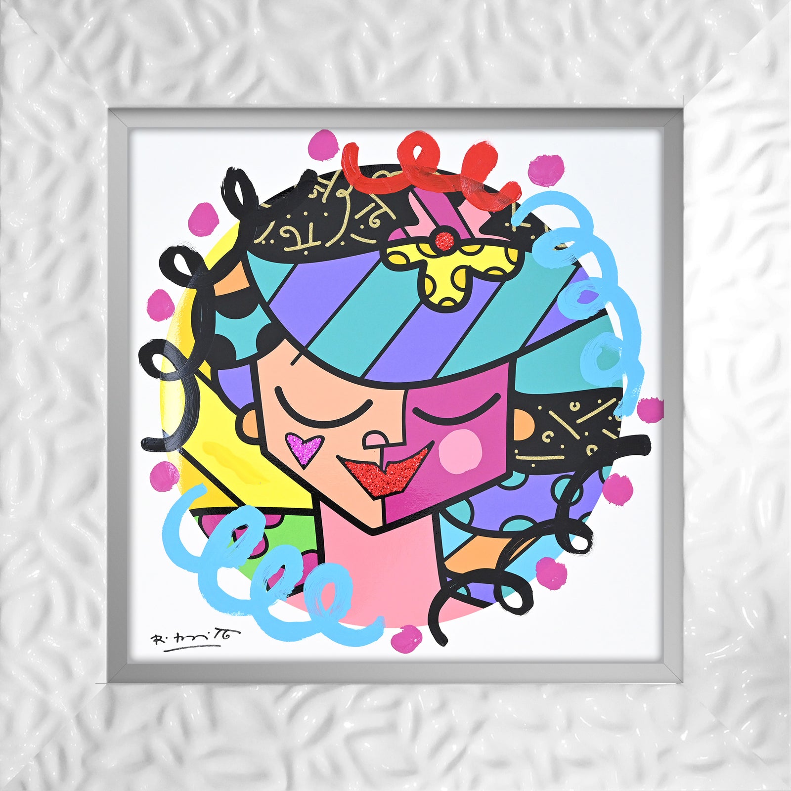 Pink Face - Mixed Media Original