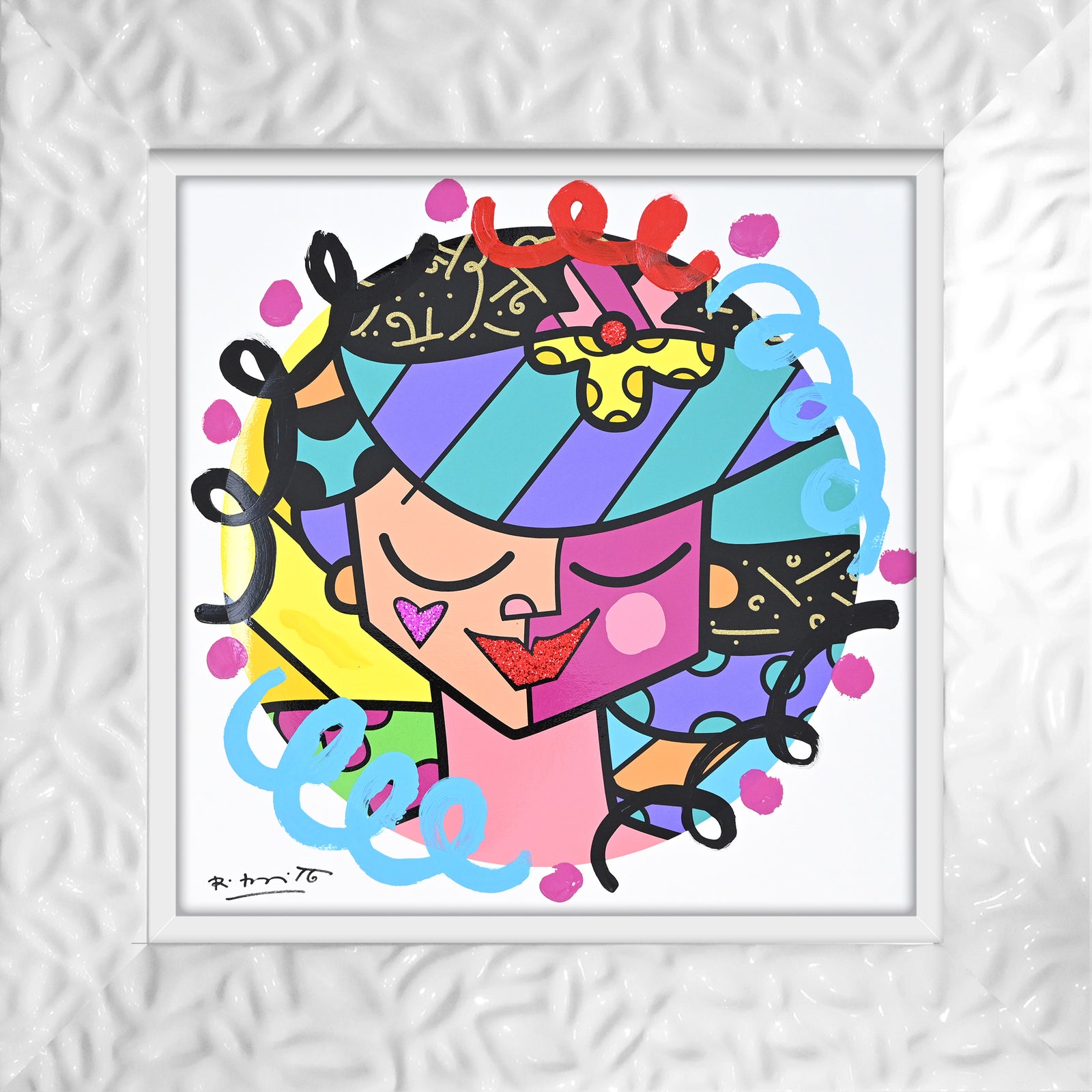 Pink Face - Mixed Media Original