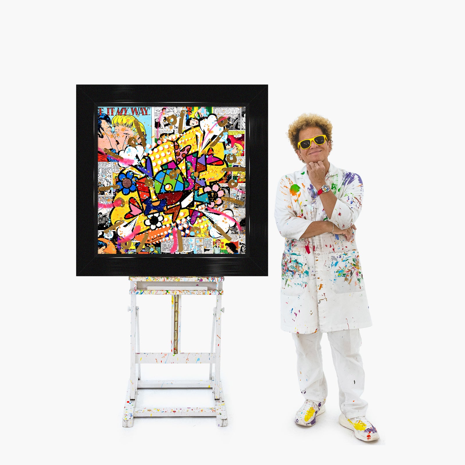 Pop Love - Mixed Media Original