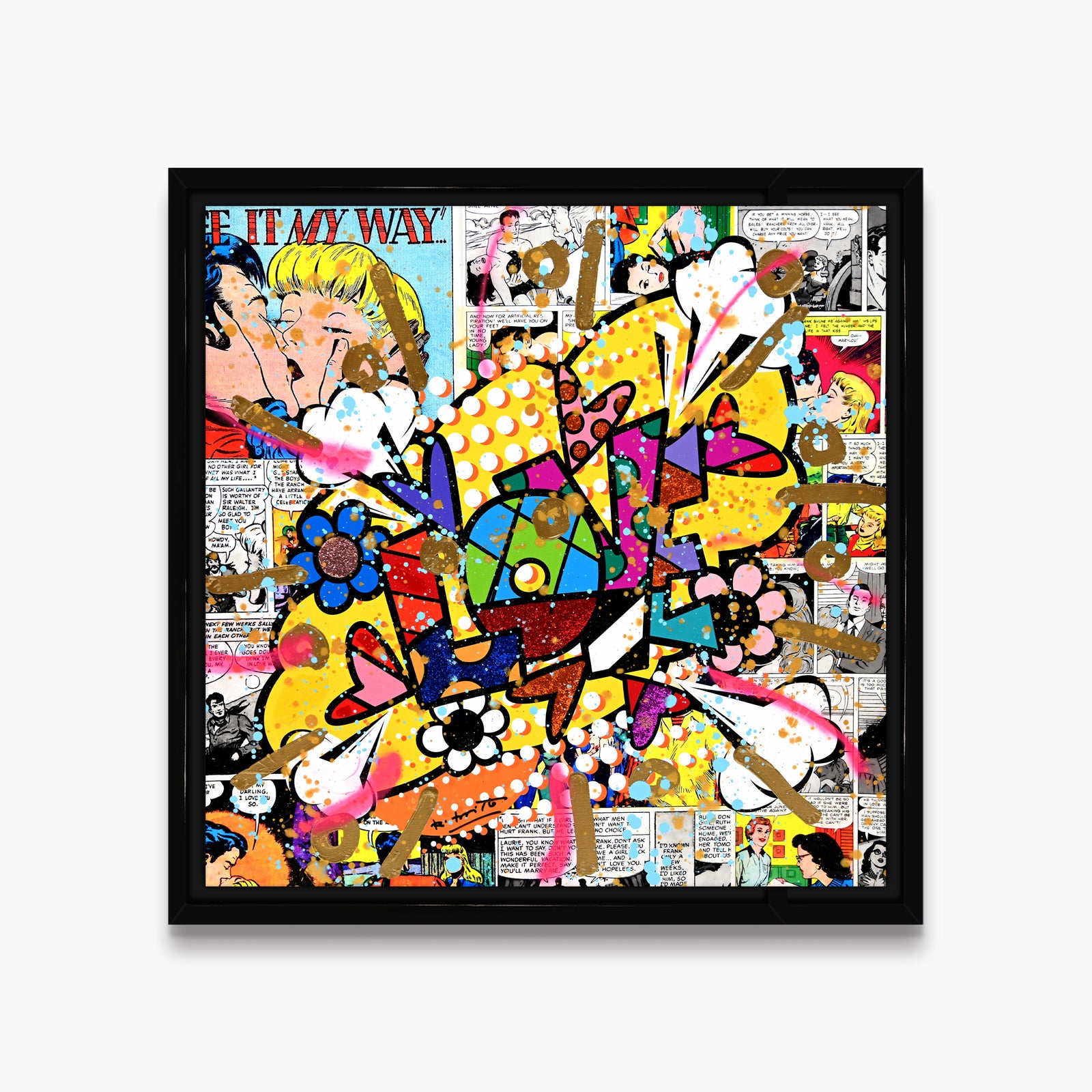 Pop Love - Mixed Media Original