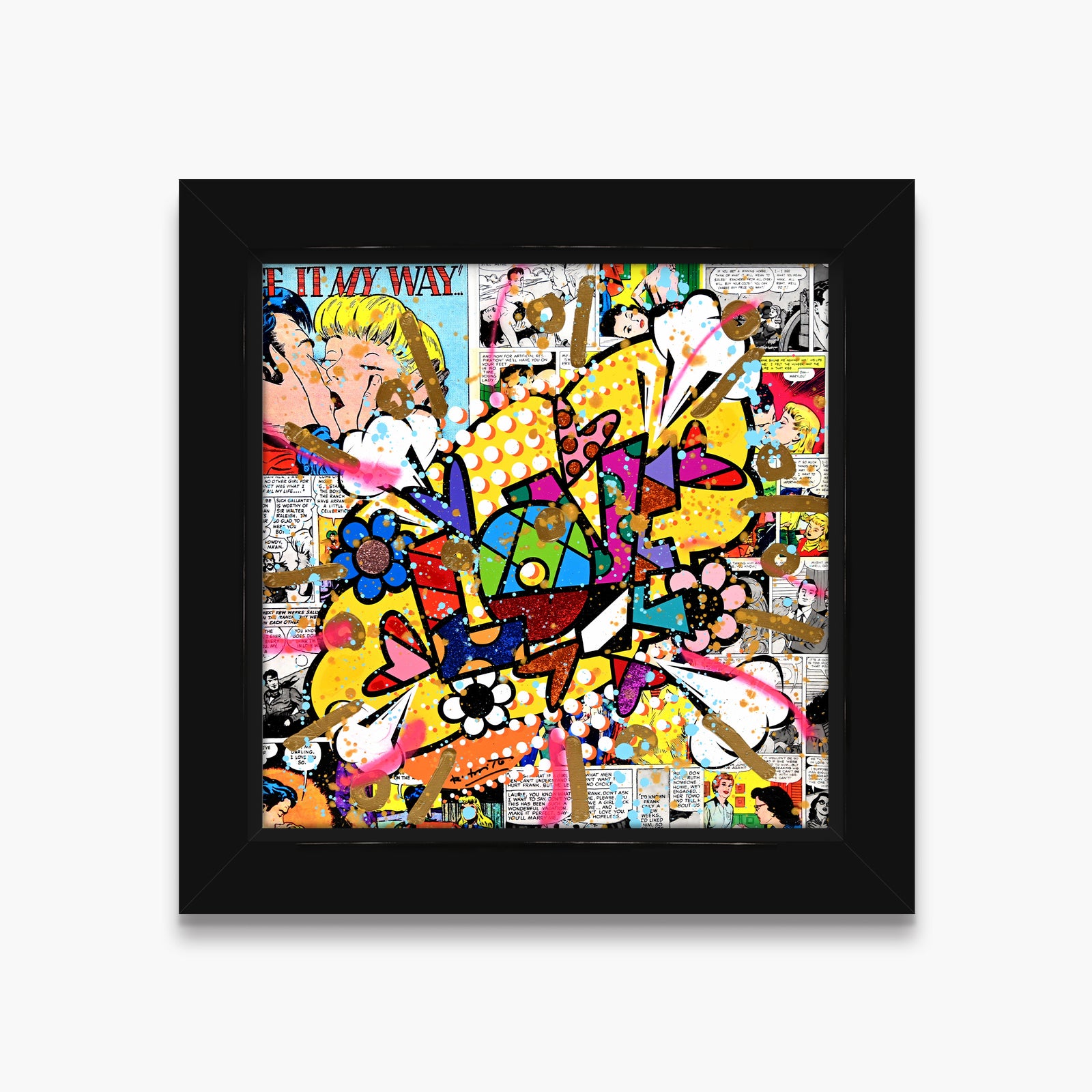 Pop Love - Mixed Media Original