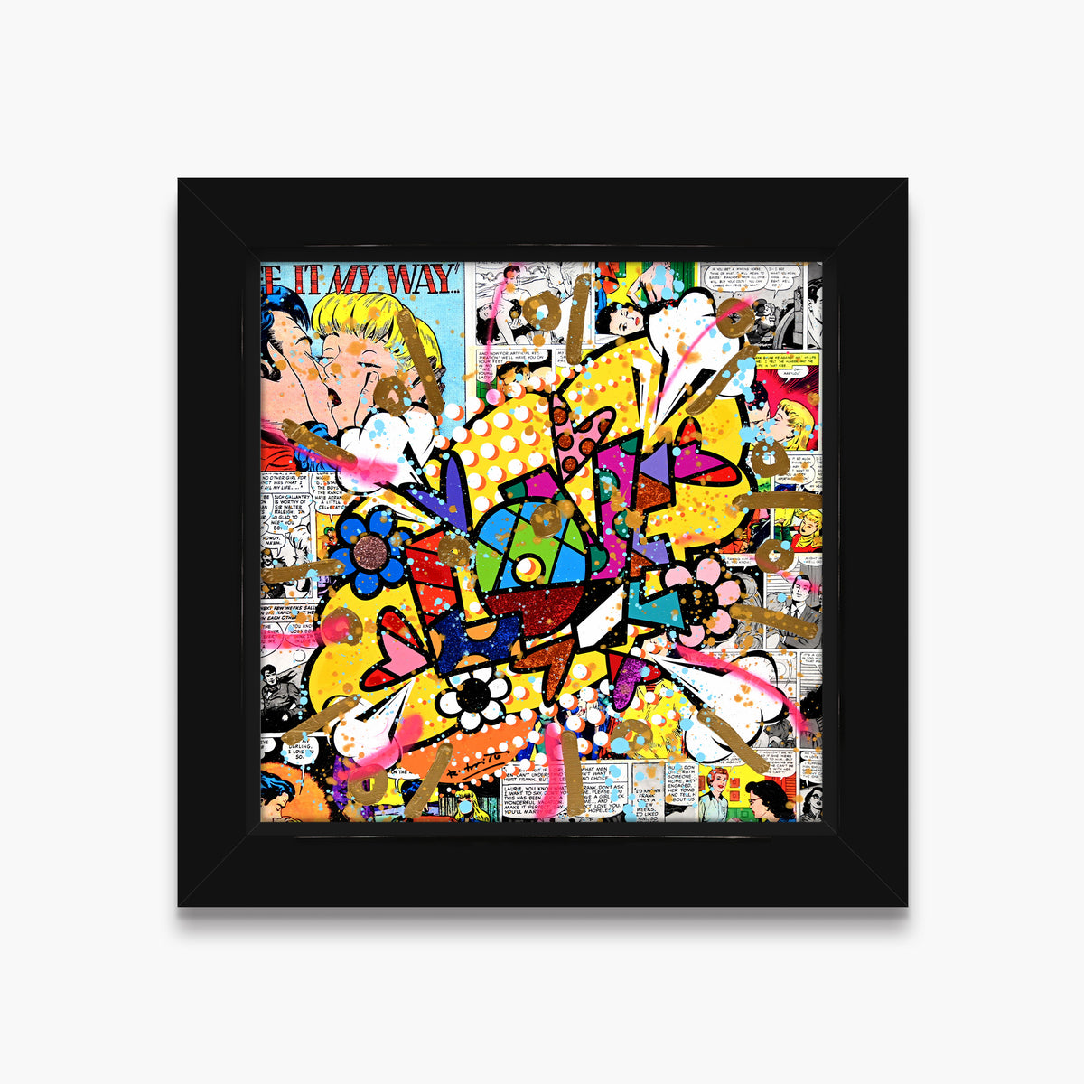 Pop Love - Mixed Media Original