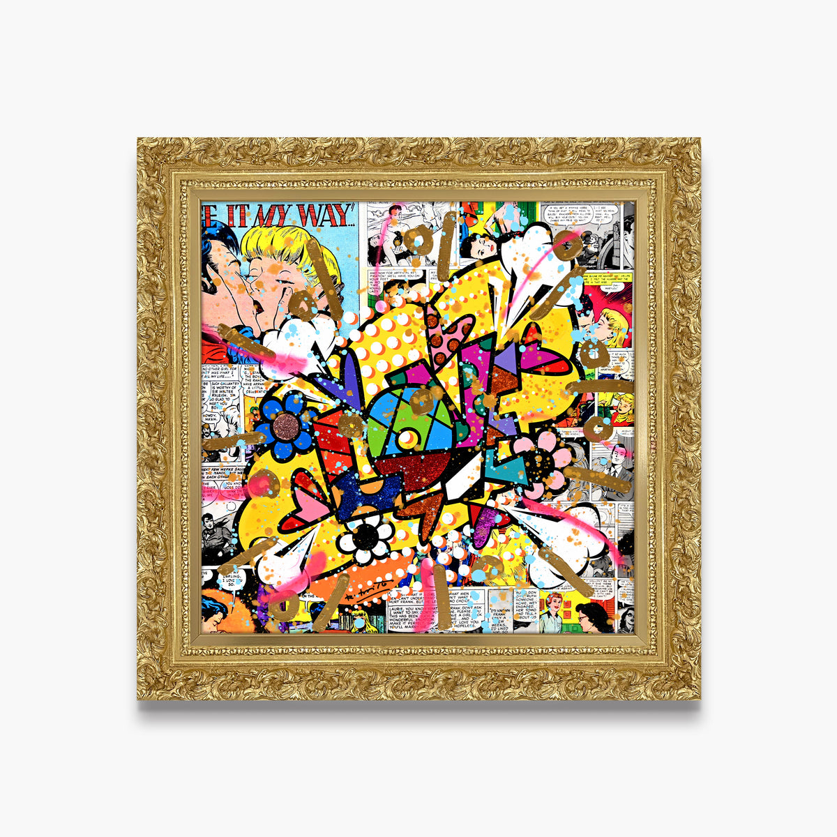 Pop Love - Mixed Media Original
