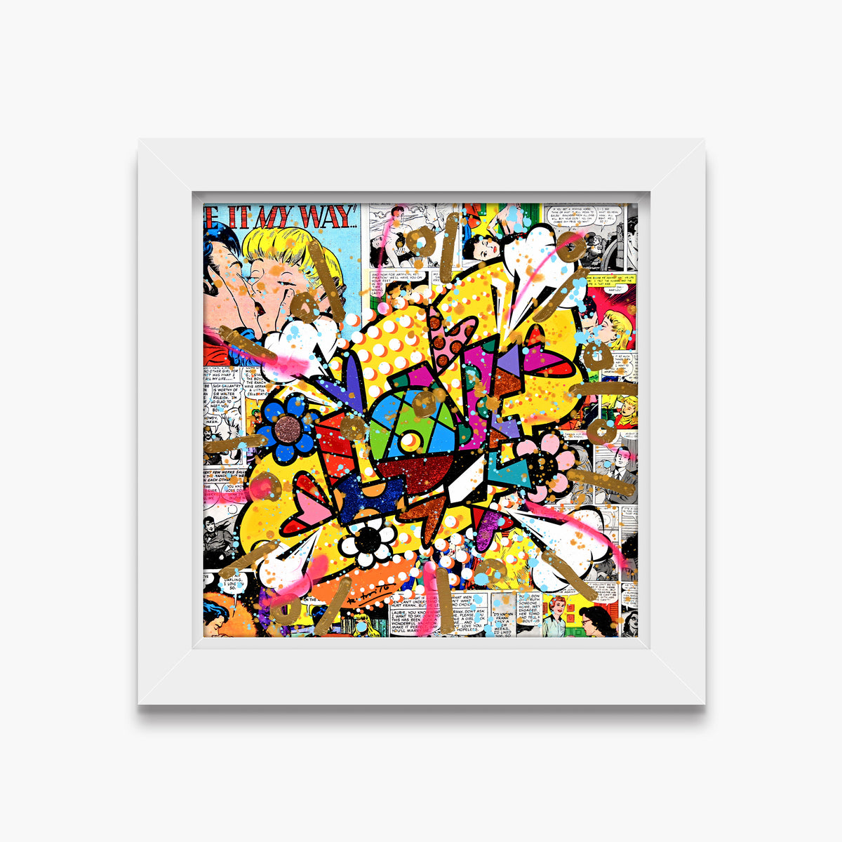 Pop Love - Mixed Media Original