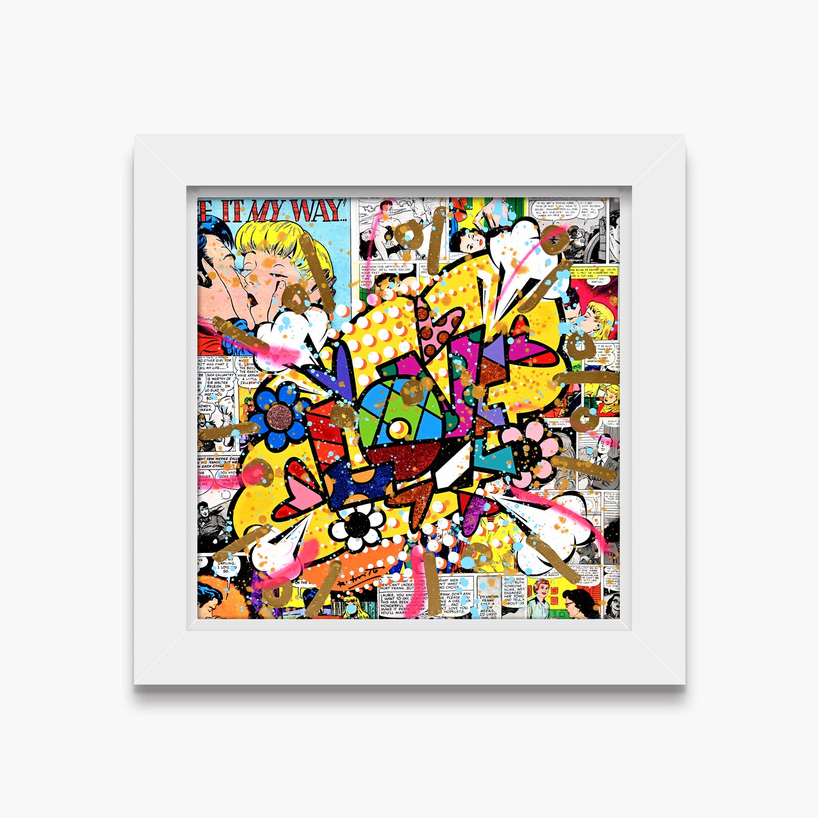 Pop Love - Mixed Media Original
