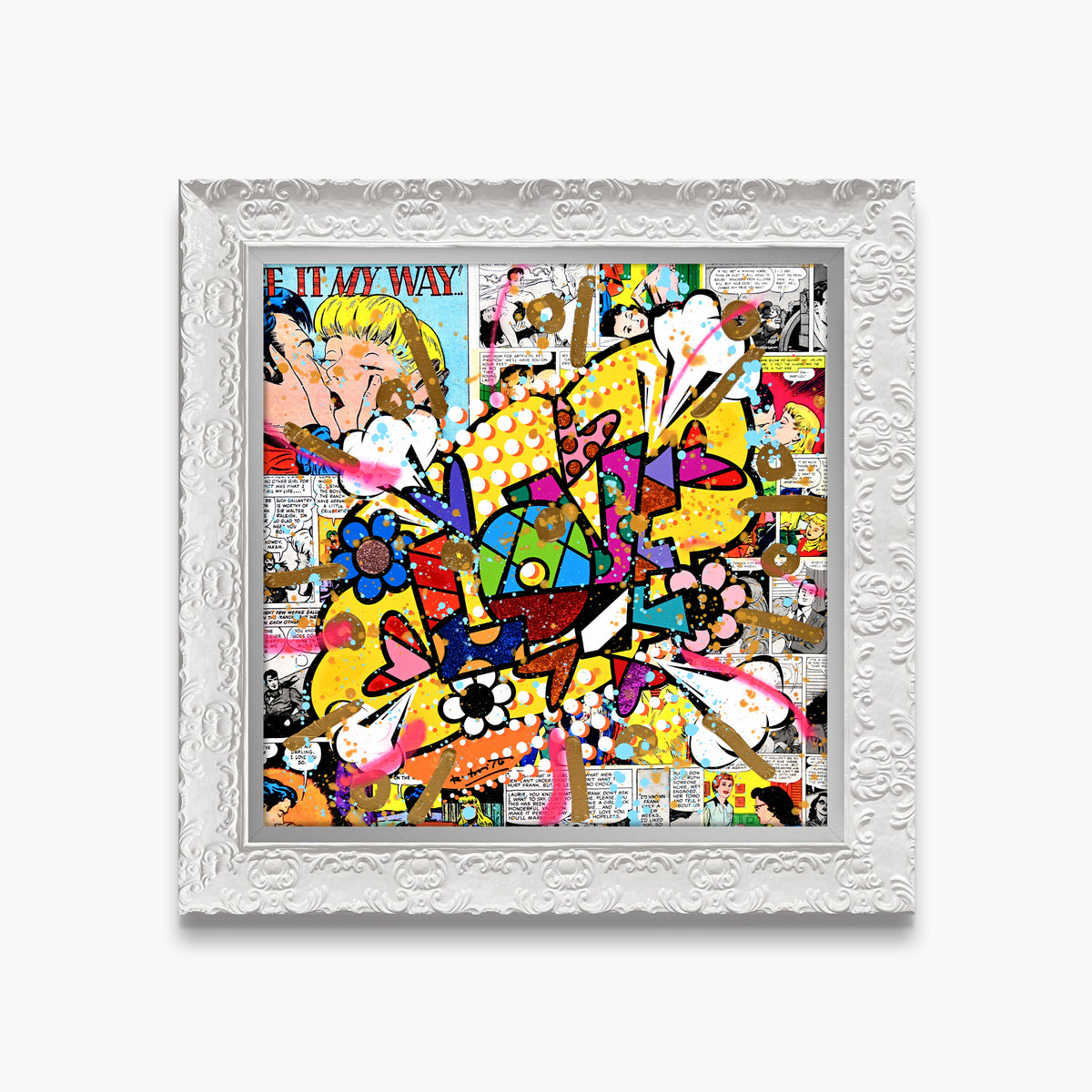 Pop Love - Mixed Media Original