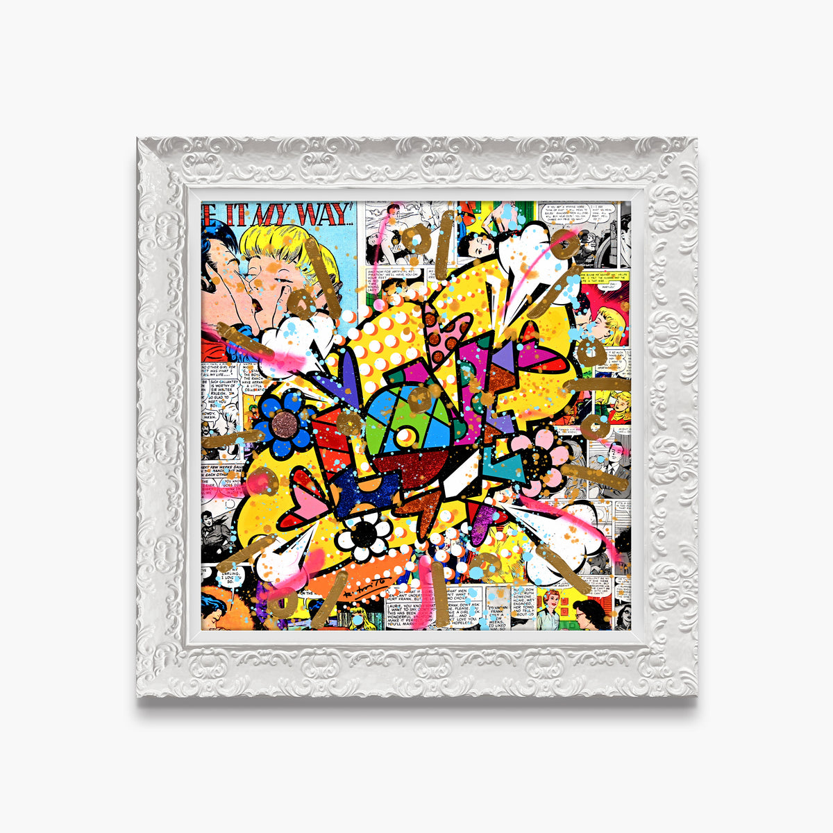 Pop Love - Mixed Media Original