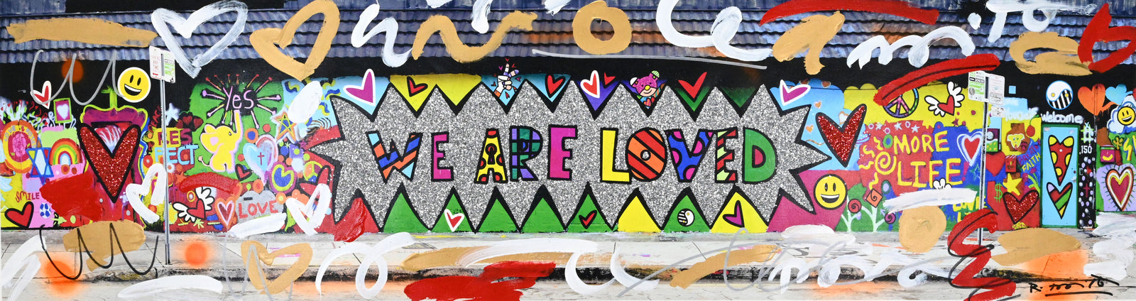 We are Loved (Studio Wall) - Mixed Media Original