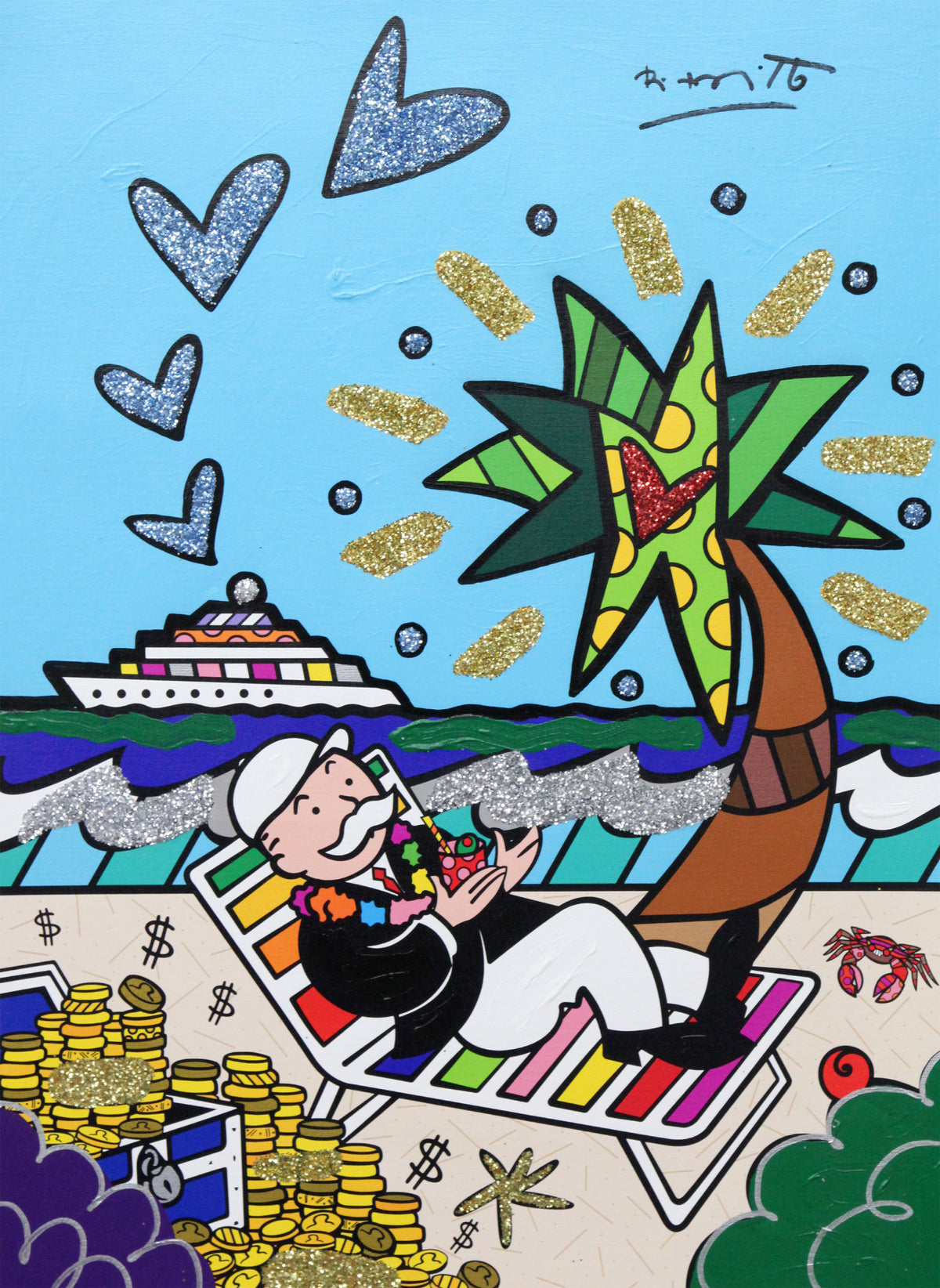 Mr. Monopoly (Monopoly By Britto) - Mixed Media Original