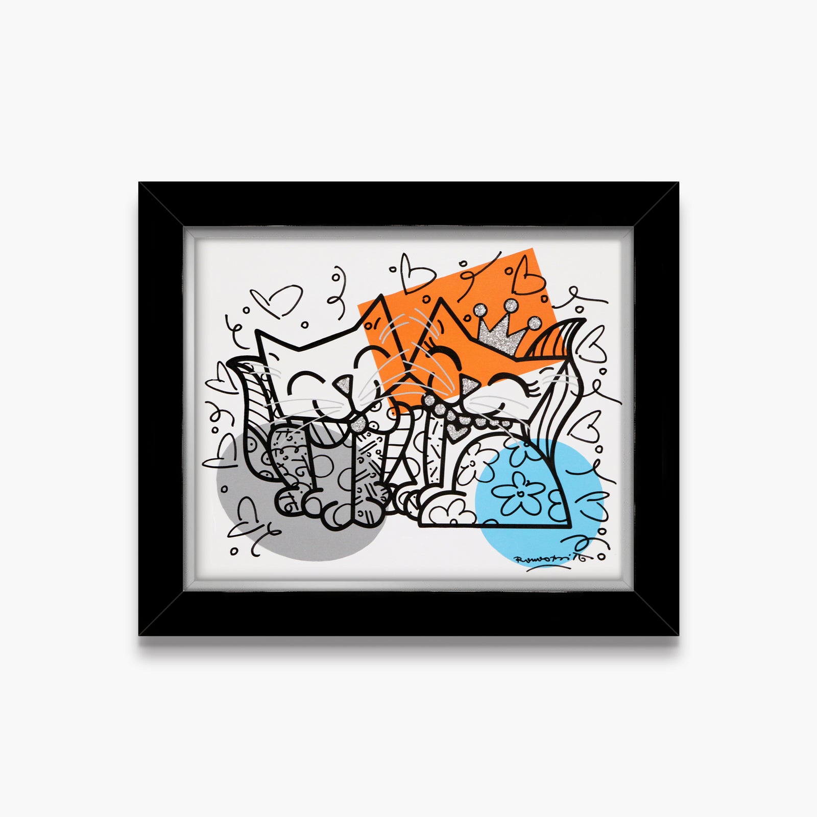 Cats Romance - Mixed Media Original