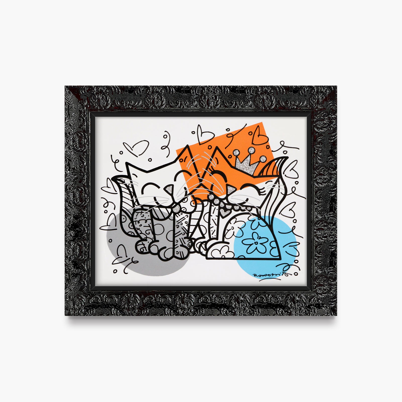 Cats Romance - Mixed Media Original