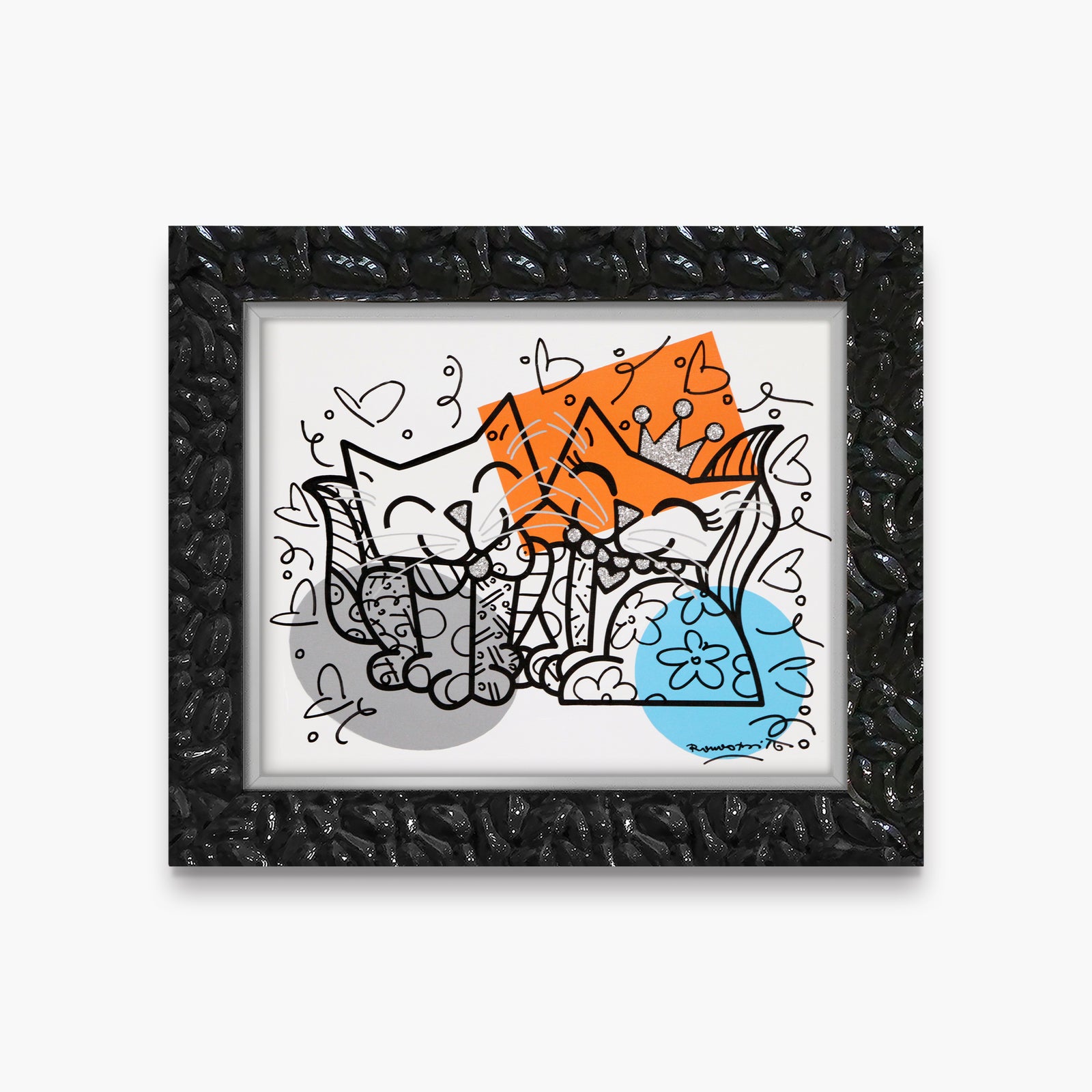 Cats Romance - Mixed Media Original