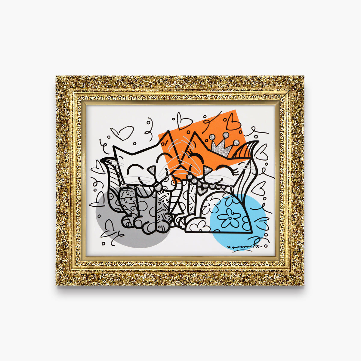 Cats Romance - Mixed Media Original