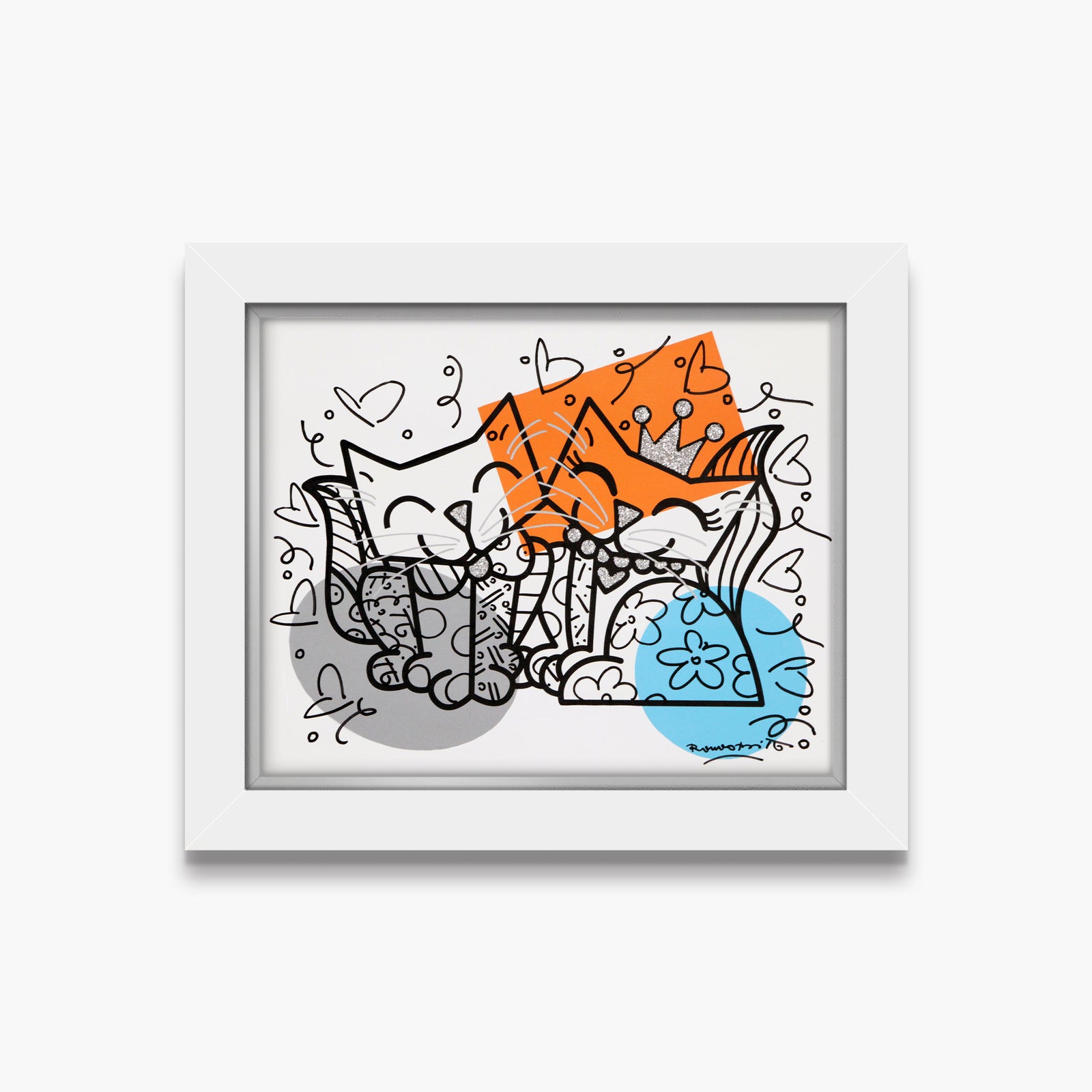 Cats Romance - Mixed Media Original