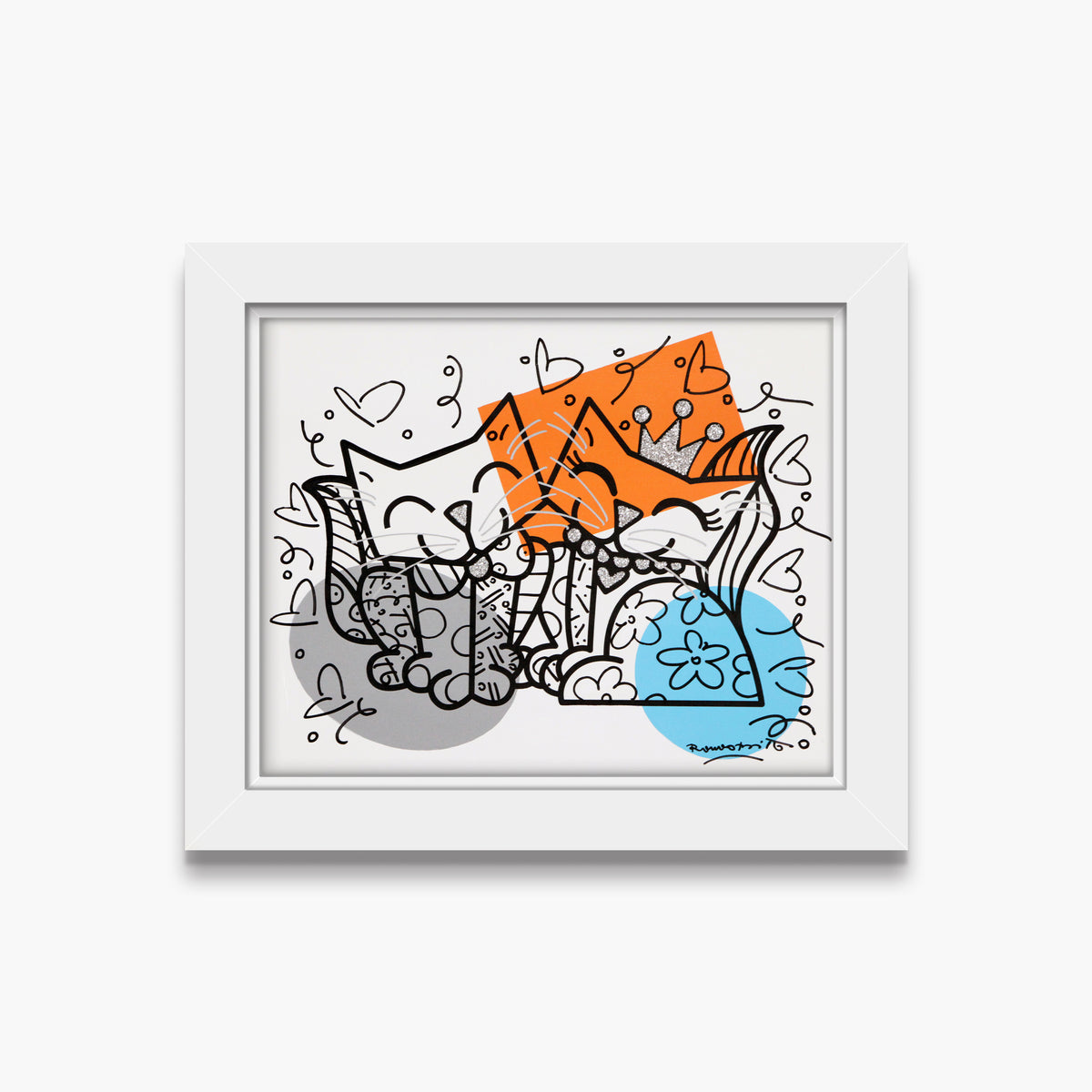 Cats Romance - Mixed Media Original