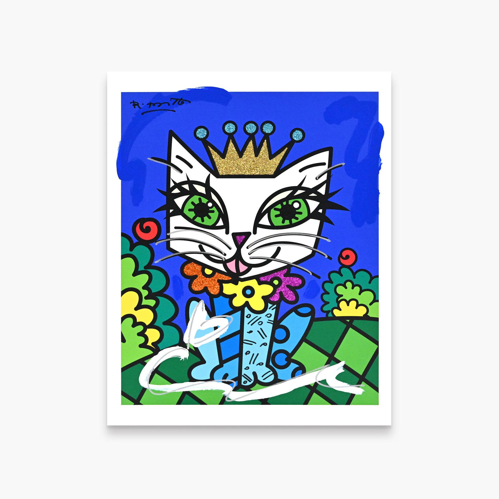 Royalty Cat - Mixed Media Original