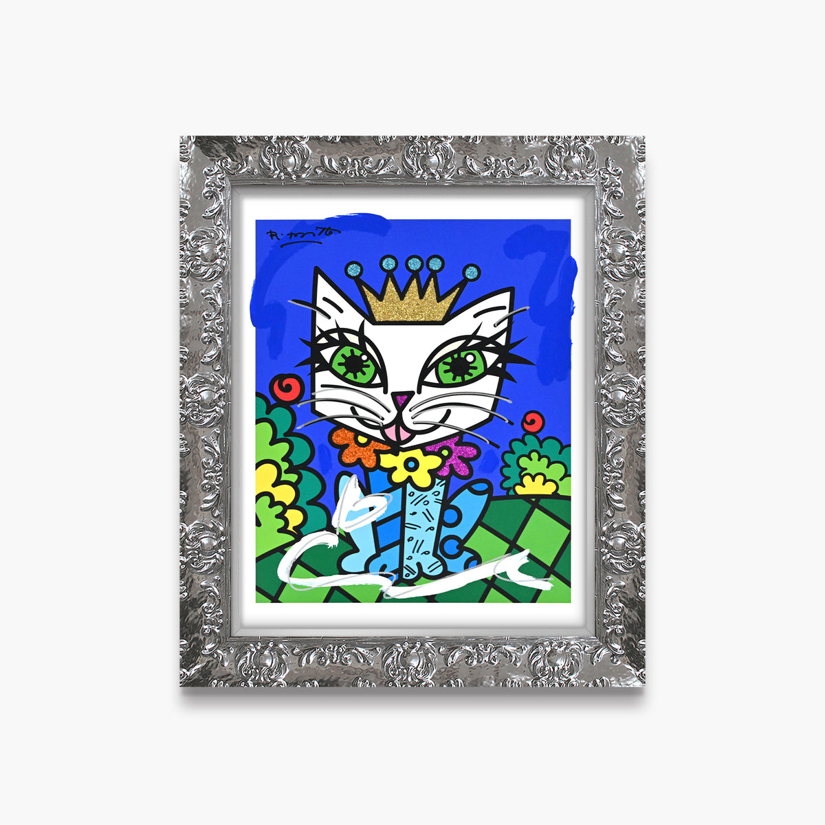 Royalty Cat - Mixed Media Original