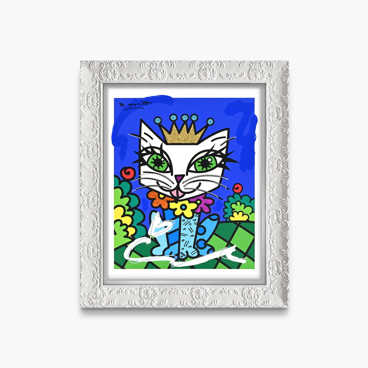 Royalty Cat - Mixed Media Original