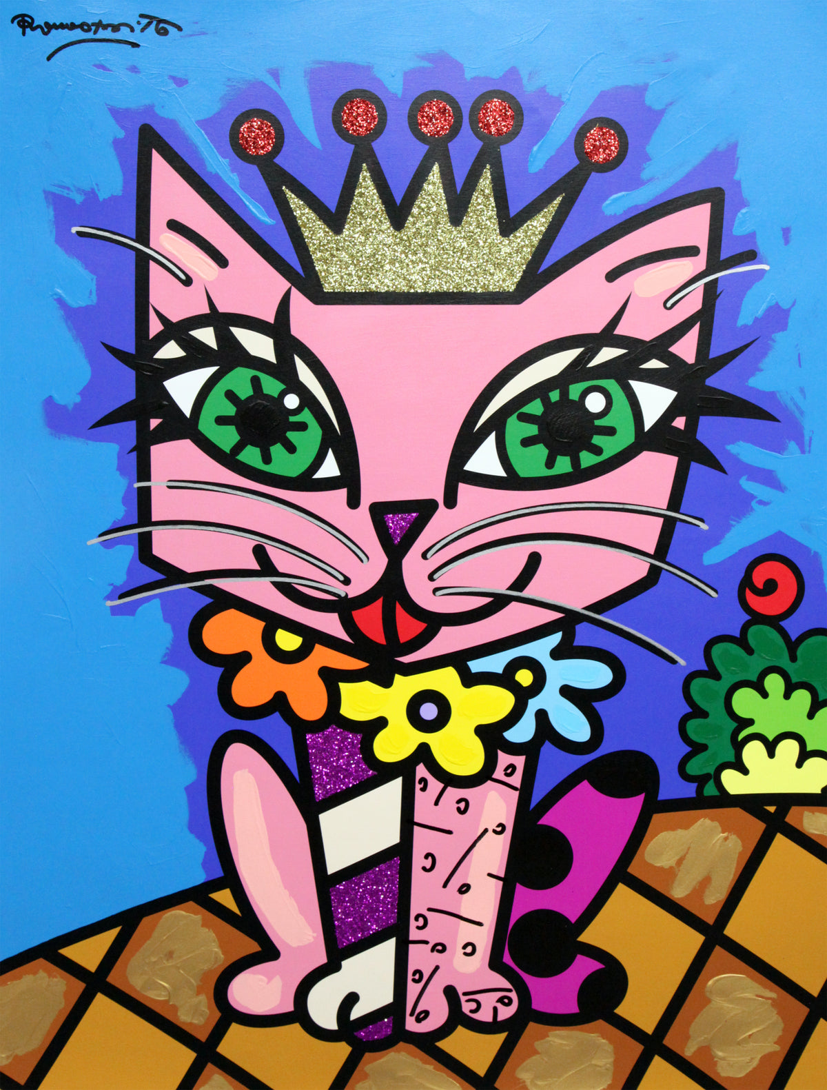 Royal Cat - Mixed Media Original