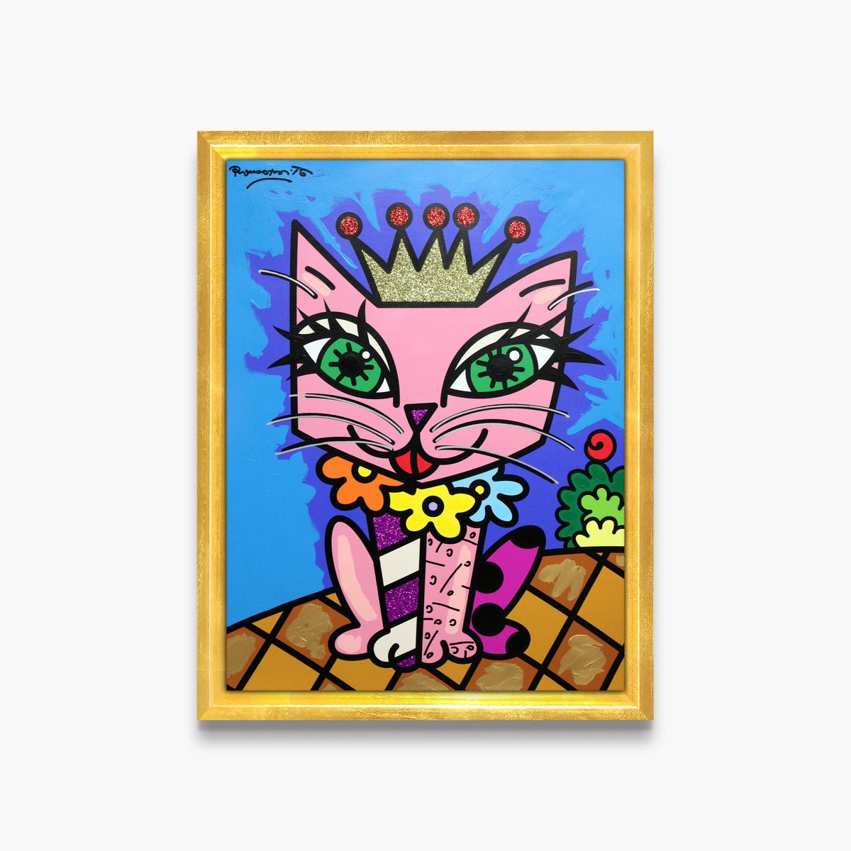 Royal Cat - Mixed Media Original