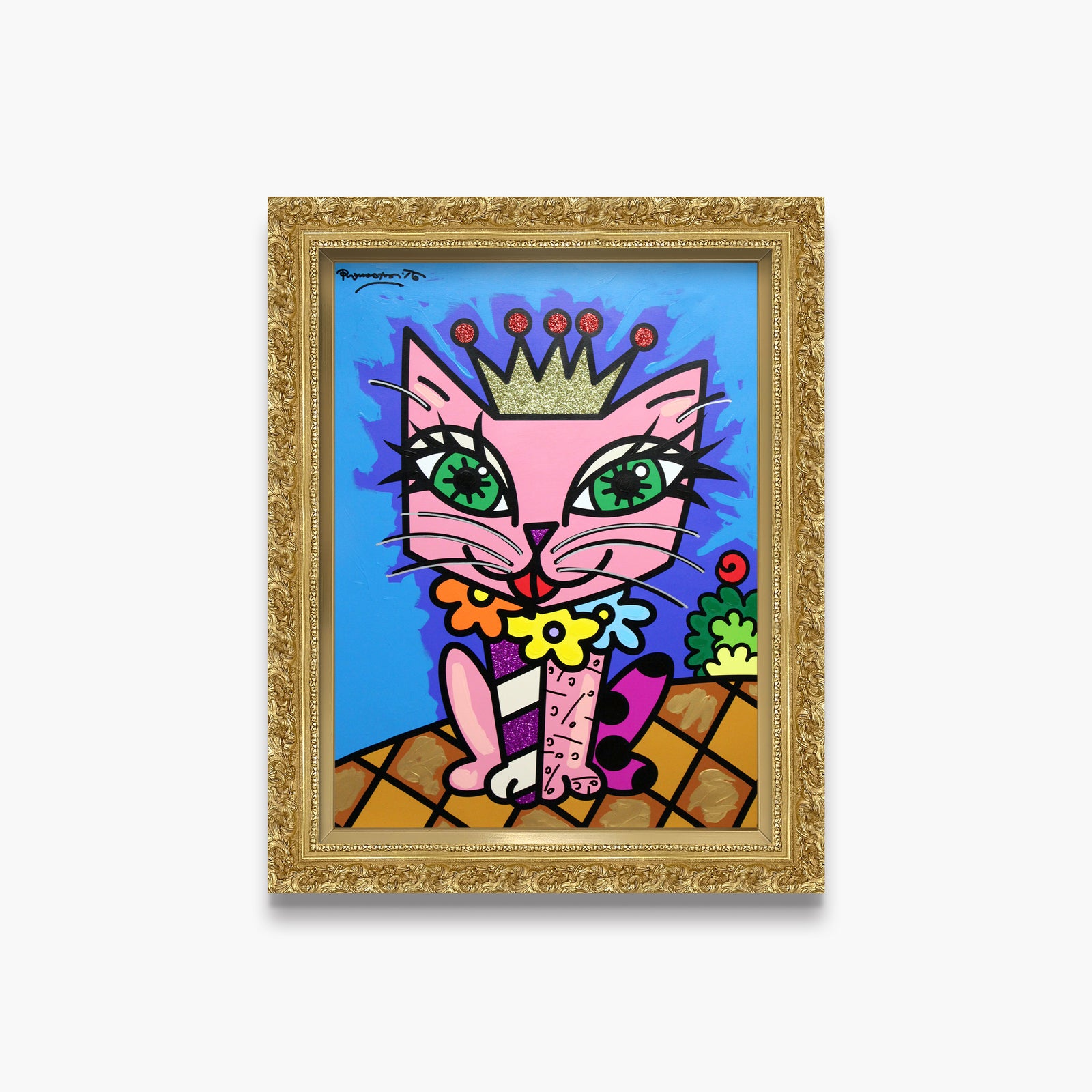 Royal Cat - Mixed Media Original