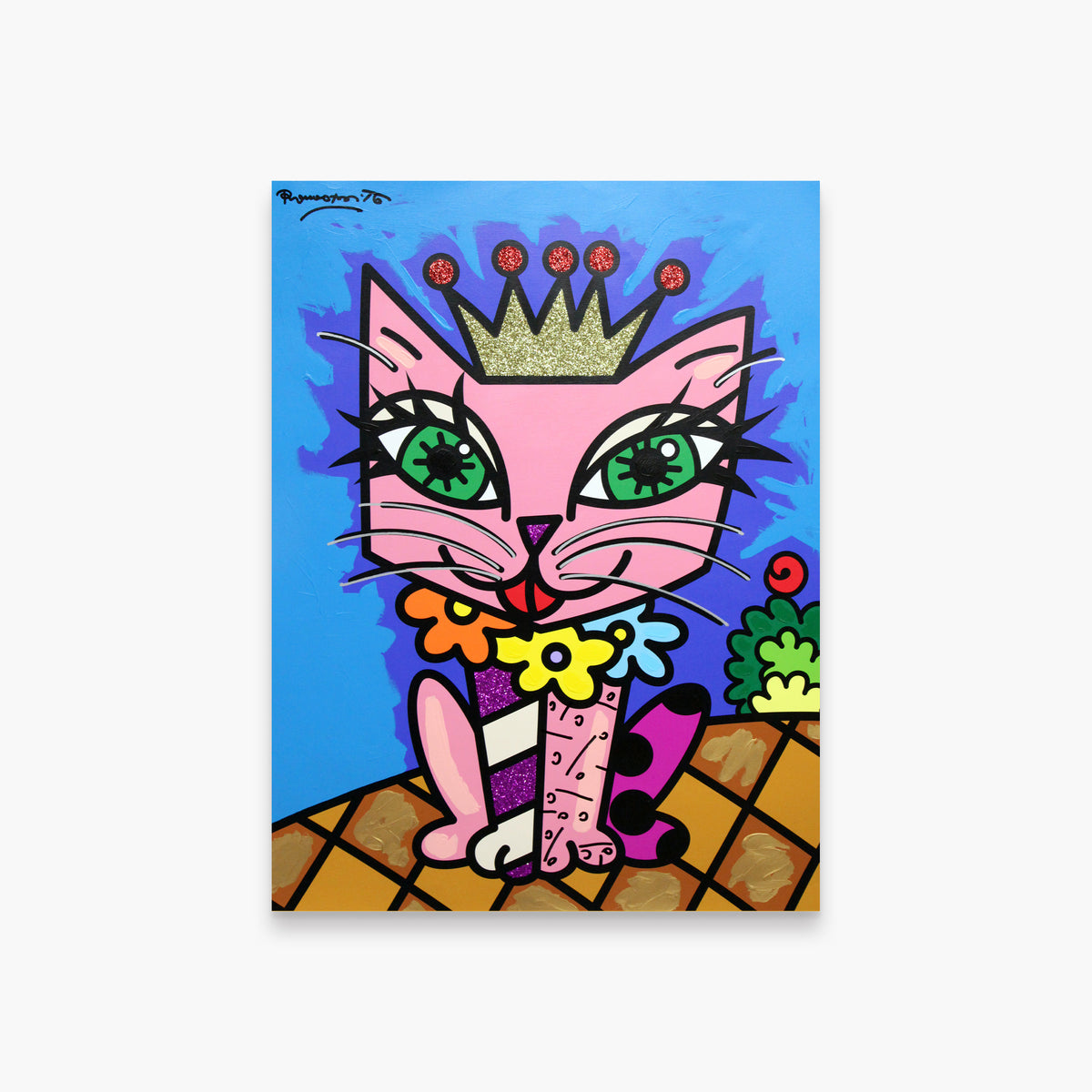 Royal Cat - Mixed Media Original