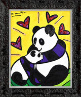 PANDA LOVE - Mixed Media Original